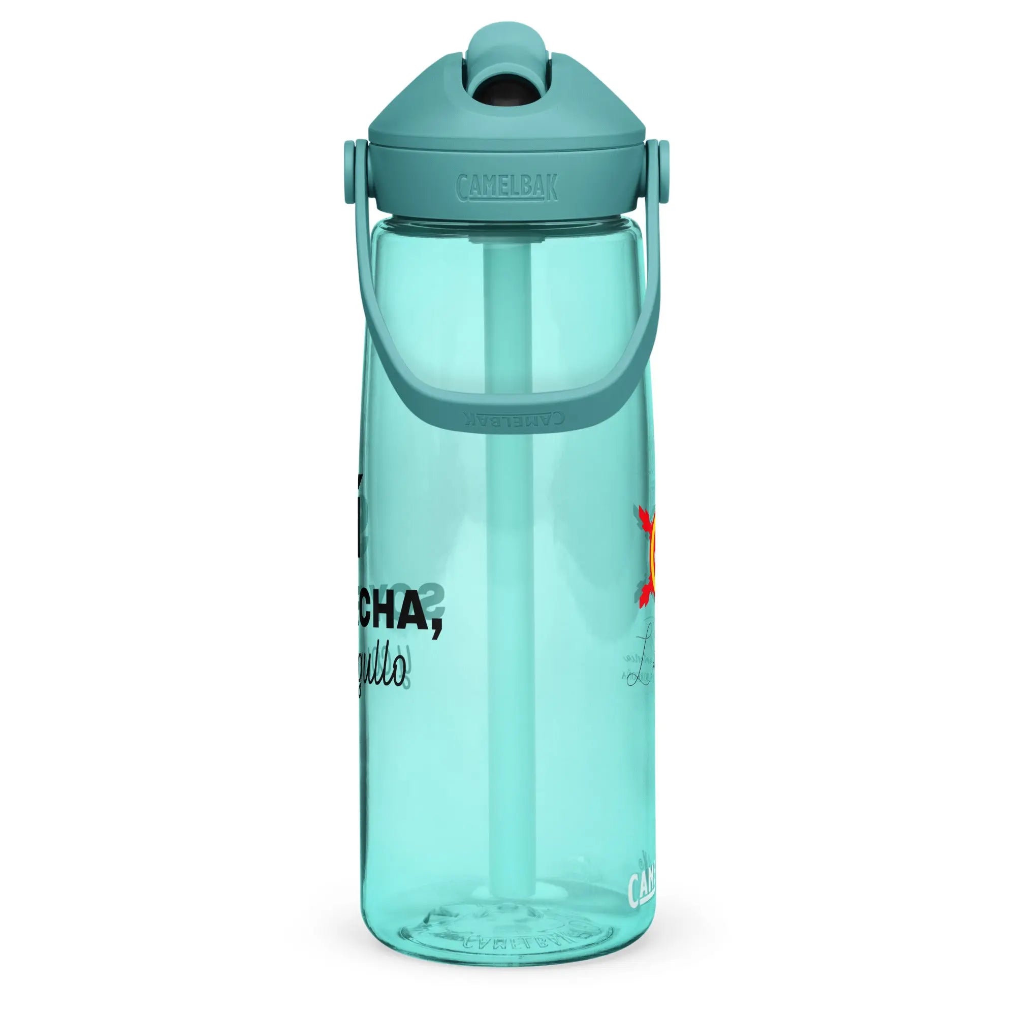 Comprar Botella de agua con tapa y pajita abatible "SÍ, Soy Facha, y con orgullo" La Flamenca de Borgoña Bandera España