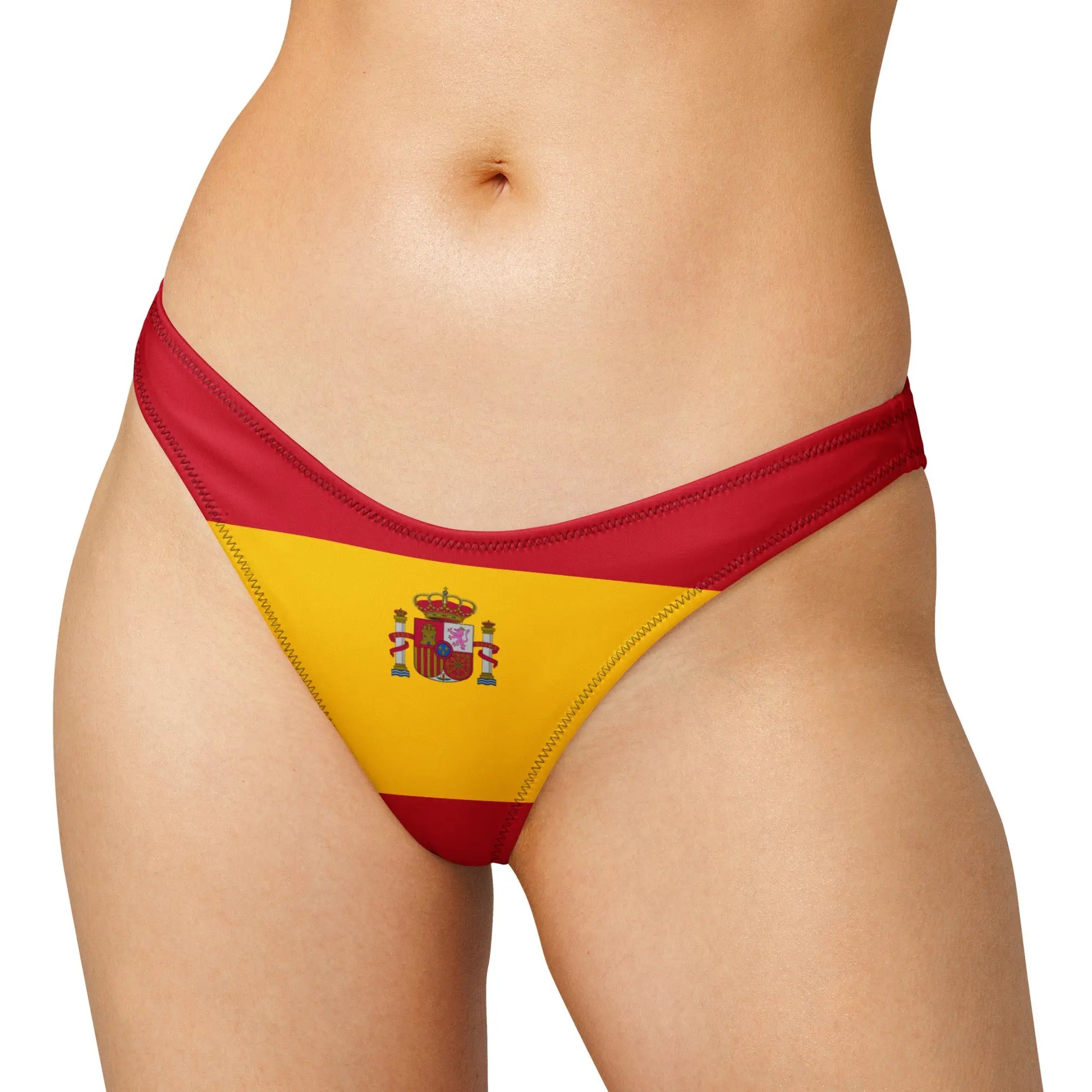 Comprar Braguita de bikini con corte en V reciclada Bandera España La Flamenca de Borgoña Bandera España