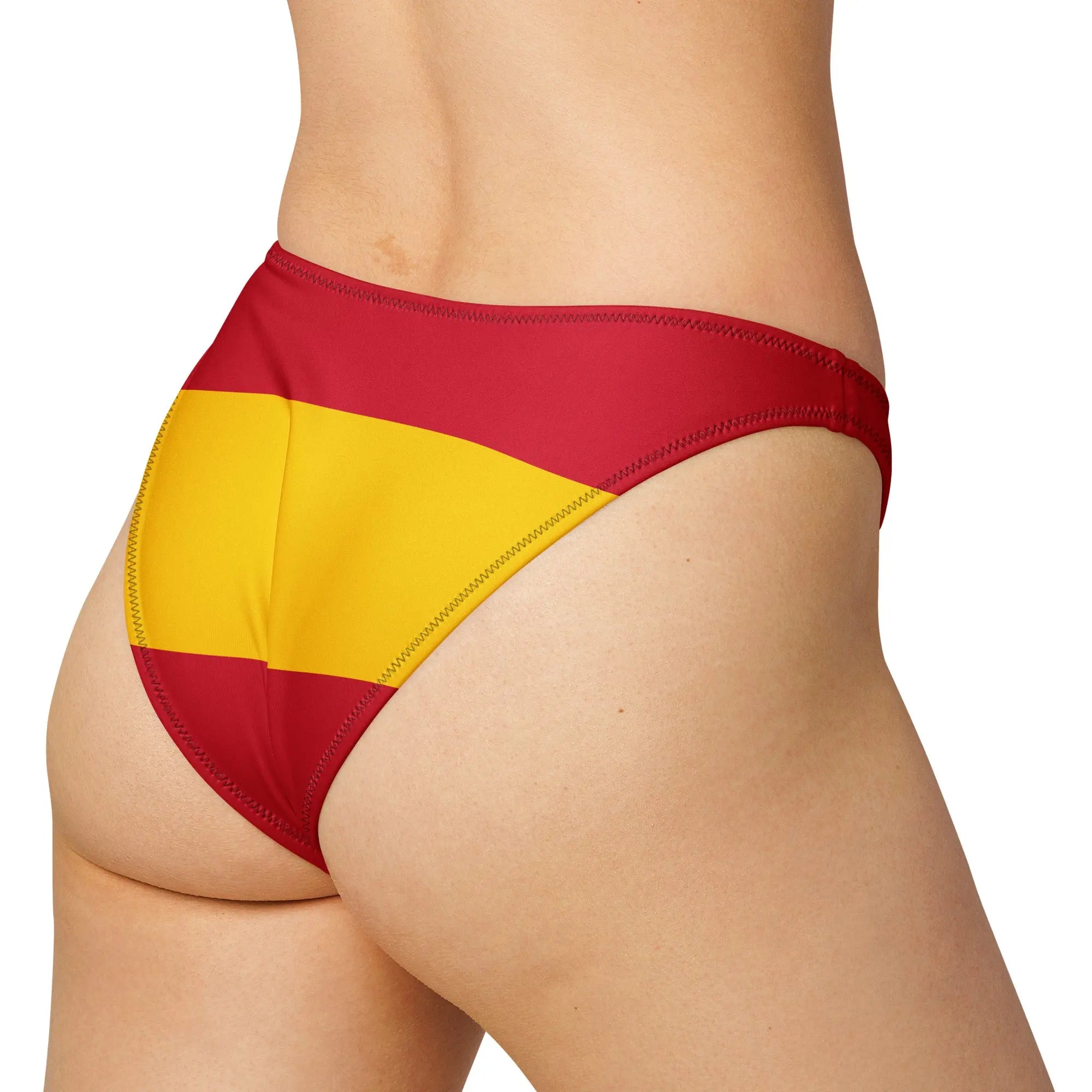 Comprar Braguita de bikini con corte en V reciclada Bandera España La Flamenca de Borgoña Bandera España