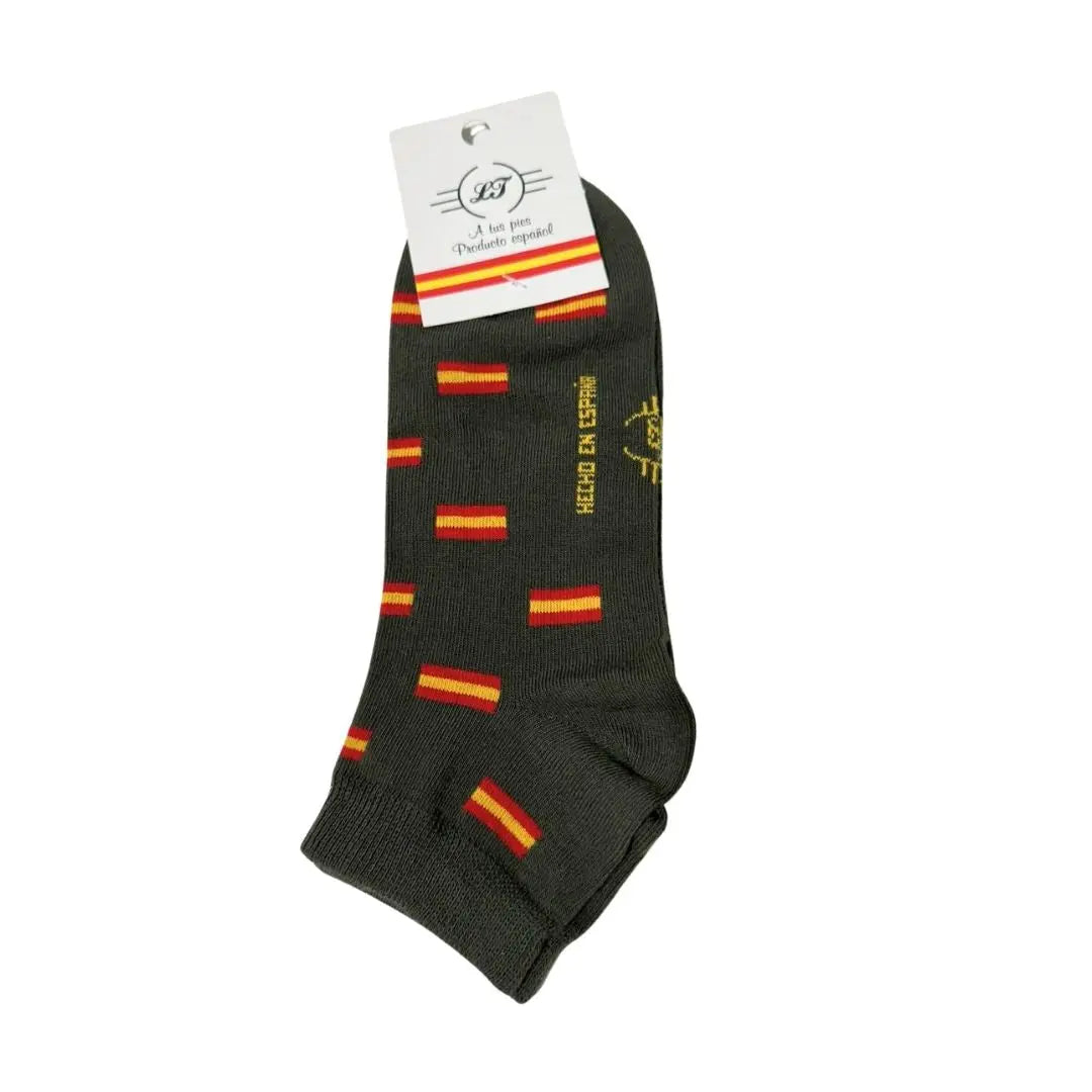 Comprar Calcetines Bandera España verde corto tobilleros Bandera España La Flamenca de Borgoña Patricia Muñoz VOX