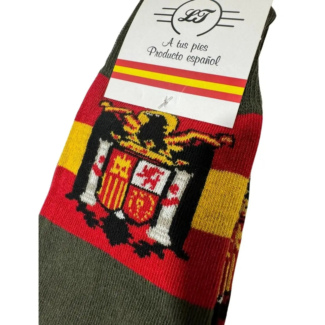 Comprar Calcetines Falange Española con Bandera de España - Verde (copia) La Flamenca de Borgoña, Bandera de España, Cruz de Borgoña, Patricia Muñoz, VOX, Santiago Abascal
