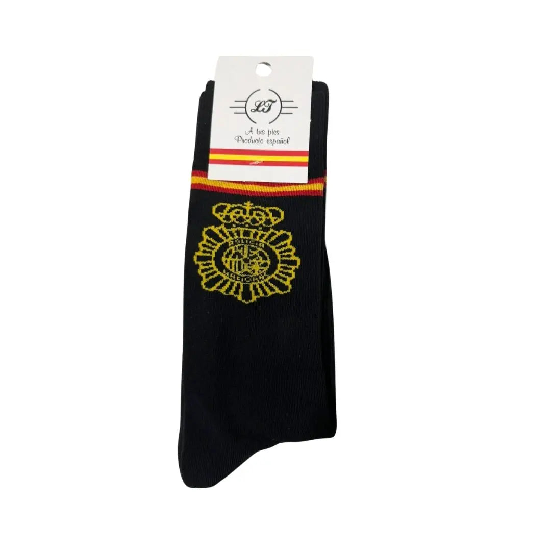 Comprar Calcetines Policía Nacional Española - Negro Bandera España La Flamenca de Borgoña Patricia Muñoz VOX