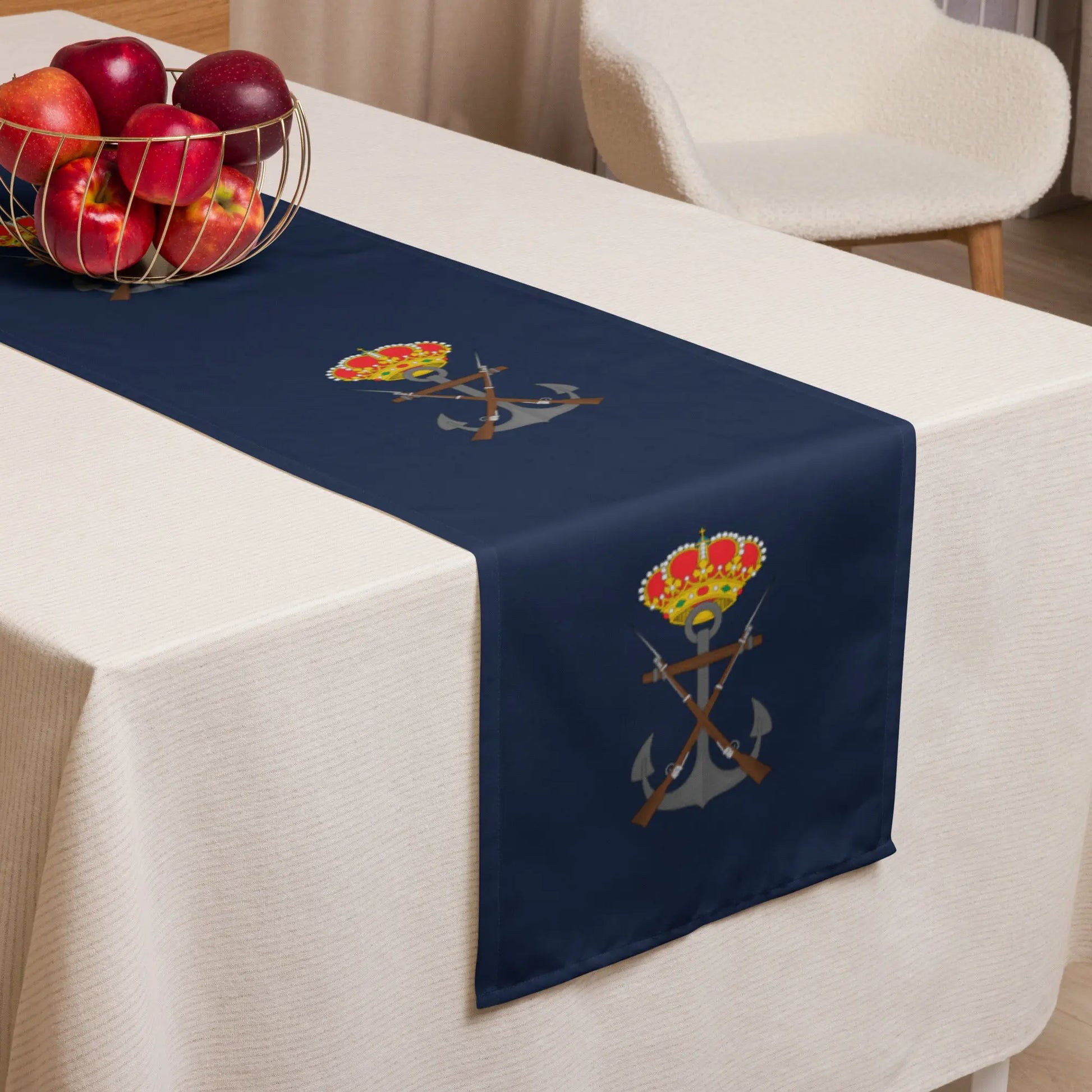 Comprar Camino de mesa Infantería de Marina Bandera España La Flamenca de Borgoña Patricia Muñoz VOX