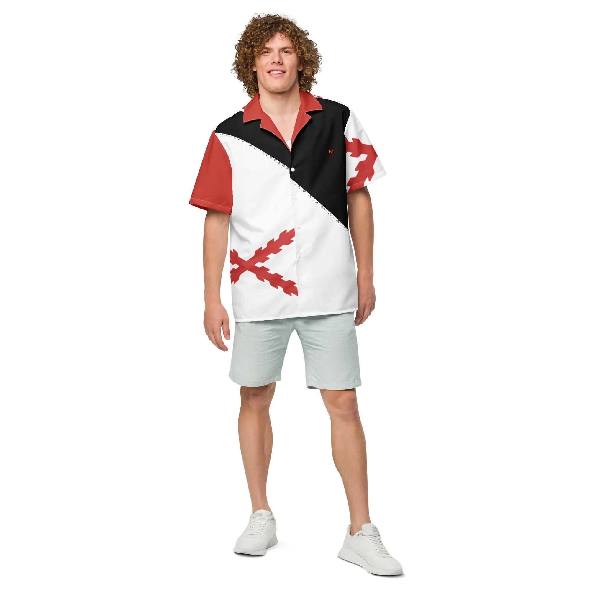 Comprar Camisa Aspa de San Andrés manga corta unisex Bandera España La Flamenca de Borgoña Patricia Muñoz VOX