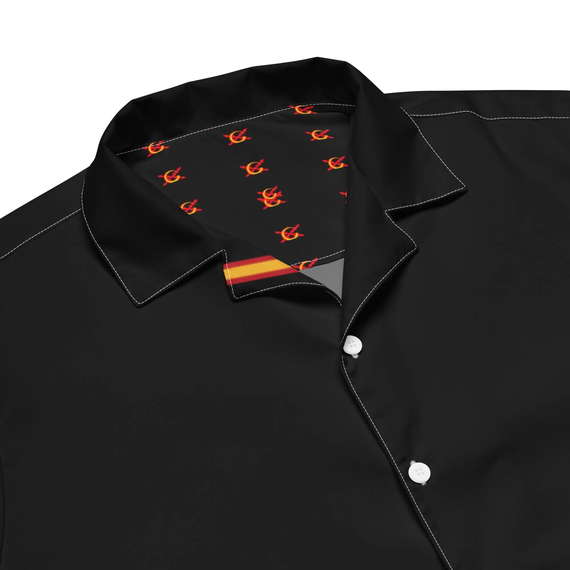 Comprar Camisa Bandera España negra manga corta unisex Bandera España La Flamenca de Borgoña Patricia Muñoz VOX