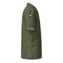 Comprar Camisa Bripac verde manga corta unisex La Flamenca de Borgoña, Bandera de España, Cruz de Borgoña, Patricia Muñoz, VOX, Santiago Abascal