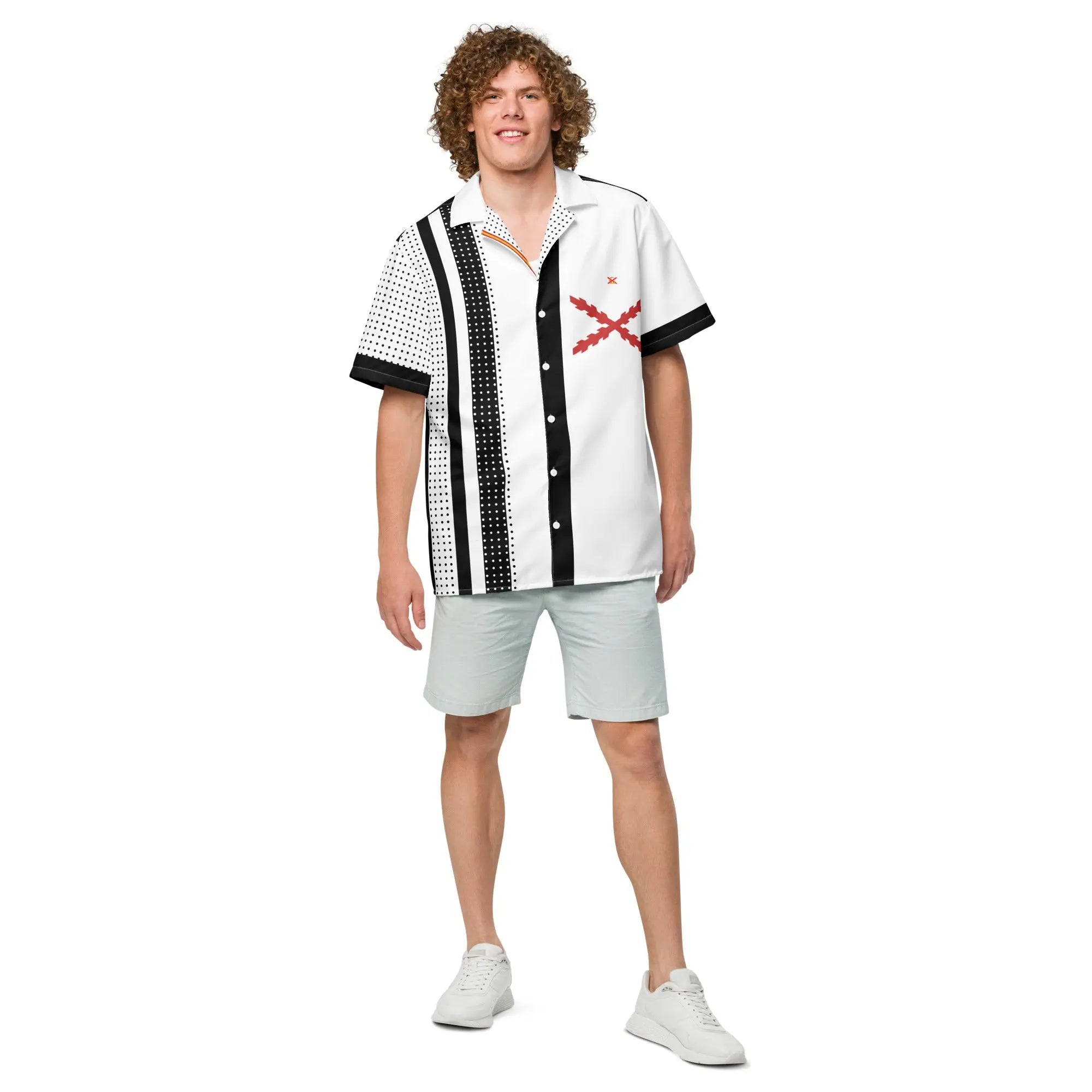 Comprar Camisa Lunares, Cruz de Borgoña y Bandera de España manga corta unisex Bandera España La Flamenca de Borgoña Patricia Muñoz VOX