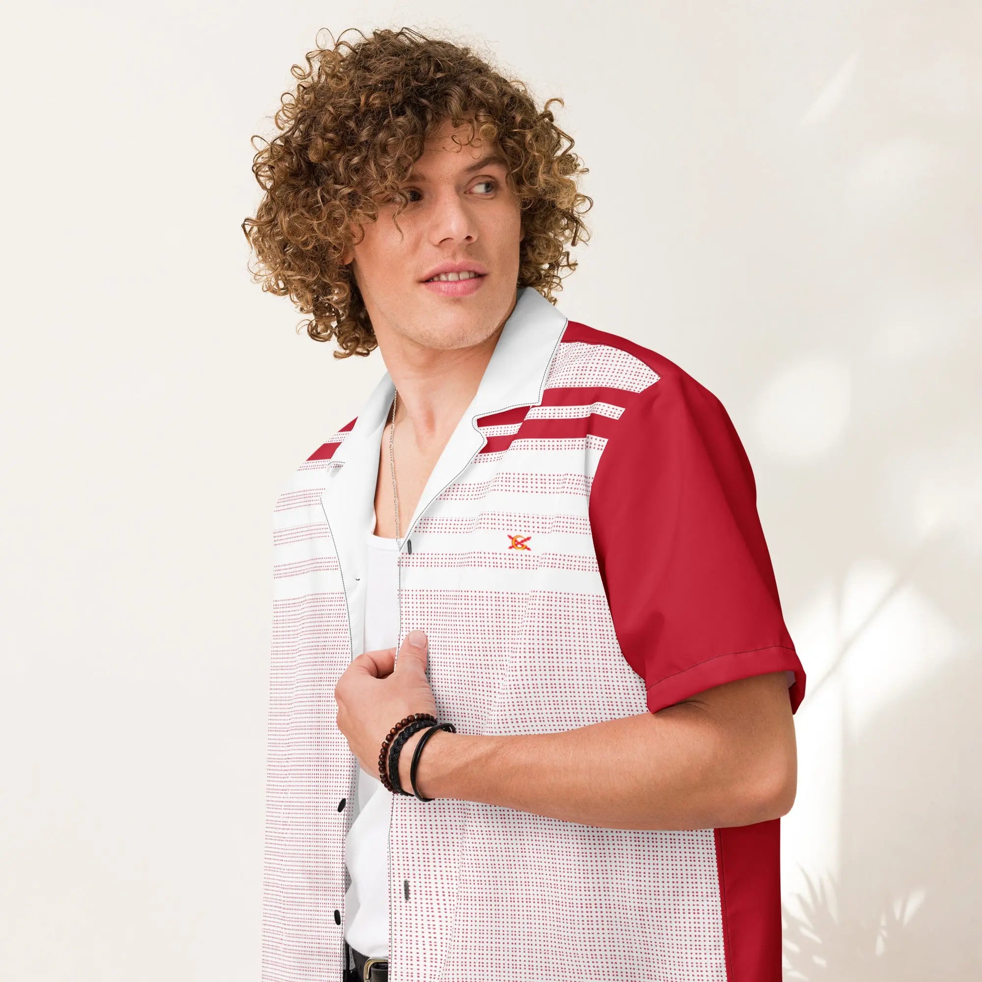 Comprar Camisa Rayas rojas manga corta unisex Bandera España La Flamenca de Borgoña Patricia Muñoz VOX