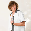 Comprar Camisa de España blanca y gris manga corta unisex Bandera España La Flamenca de Borgoña Patricia Muñoz VOX