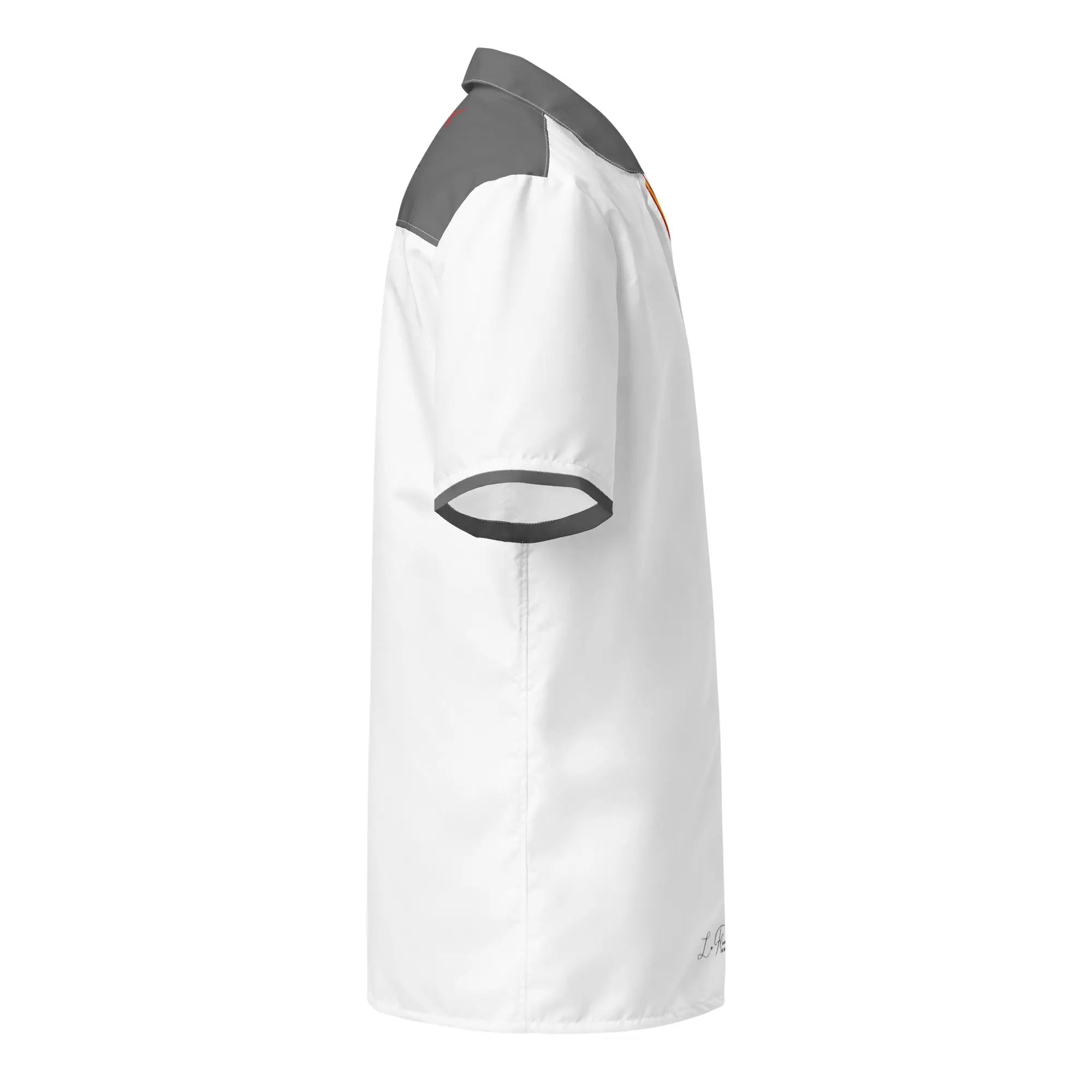 Comprar Camisa de España blanca y gris manga corta unisex Bandera España La Flamenca de Borgoña Patricia Muñoz VOX