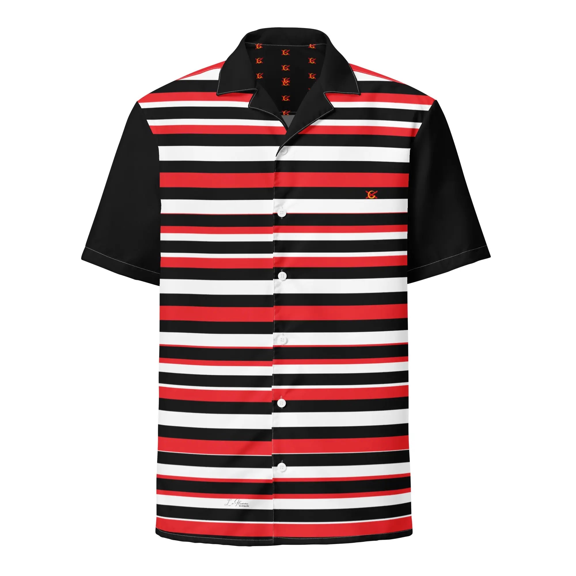 Comprar Camisa rayas rojas y negras manga corta unisex Bandera España La Flamenca de Borgoña Patricia Muñoz VOX