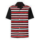 Comprar Camisa rayas rojas y negras manga corta unisex La Flamenca de Borgoña, Bandera de España, Cruz de Borgoña, Patricia Muñoz, VOX, Santiago Abascal