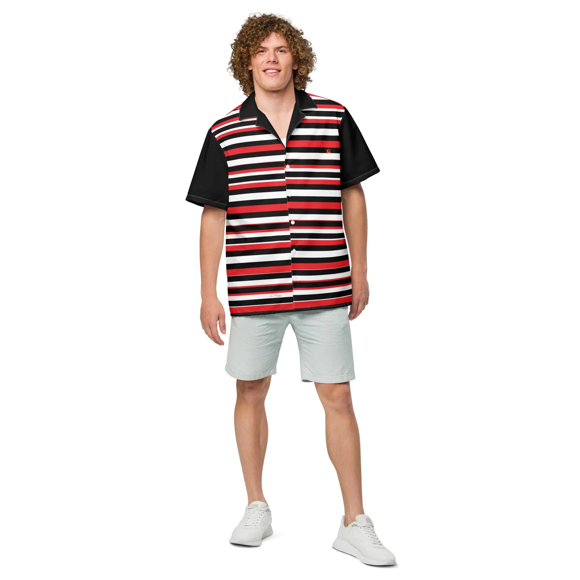 Comprar Camisa rayas rojas y negras manga corta unisex Bandera España La Flamenca de Borgoña Patricia Muñoz VOX