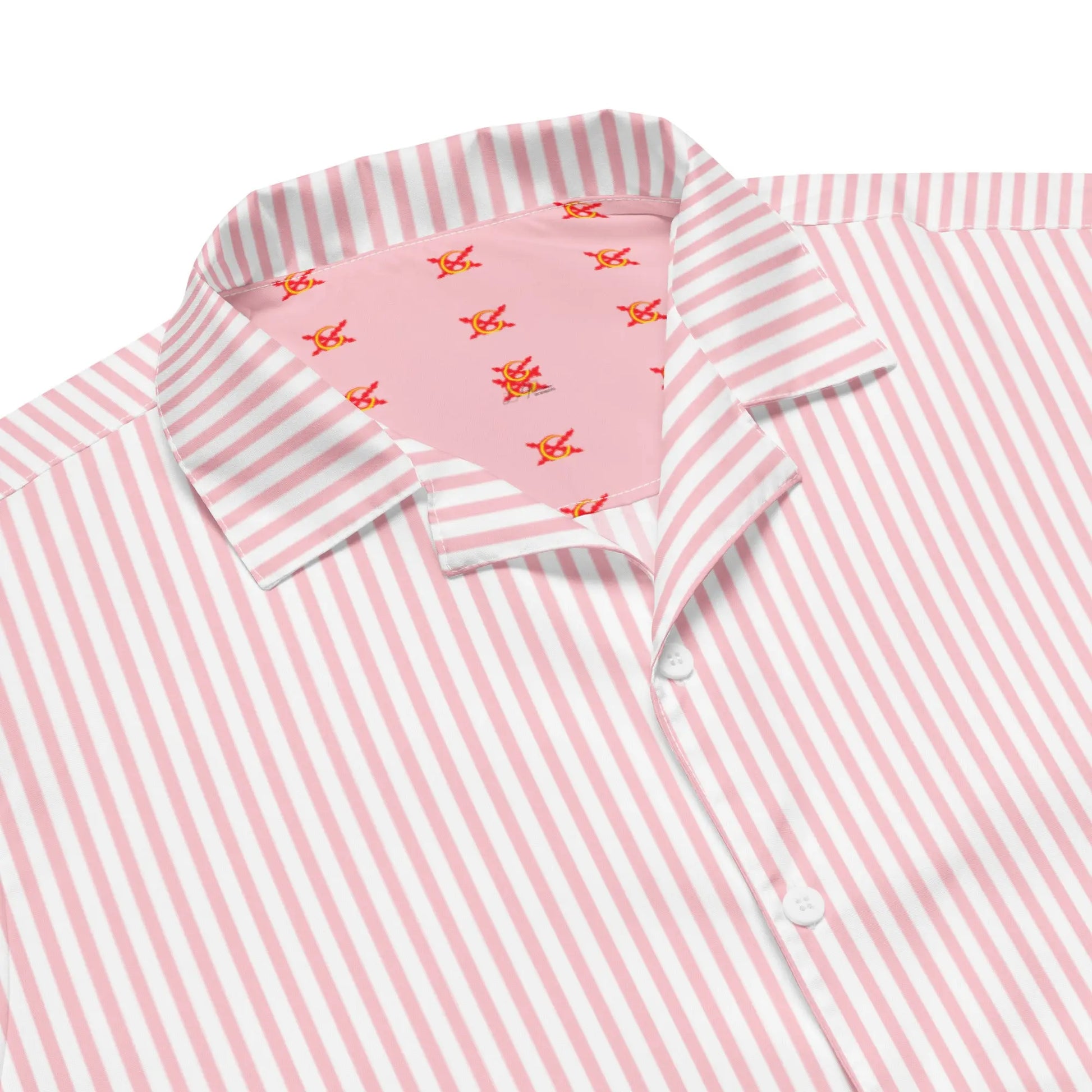 Comprar Camisa rayas rosas manga corta unisex Bandera España La Flamenca de Borgoña Patricia Muñoz VOX