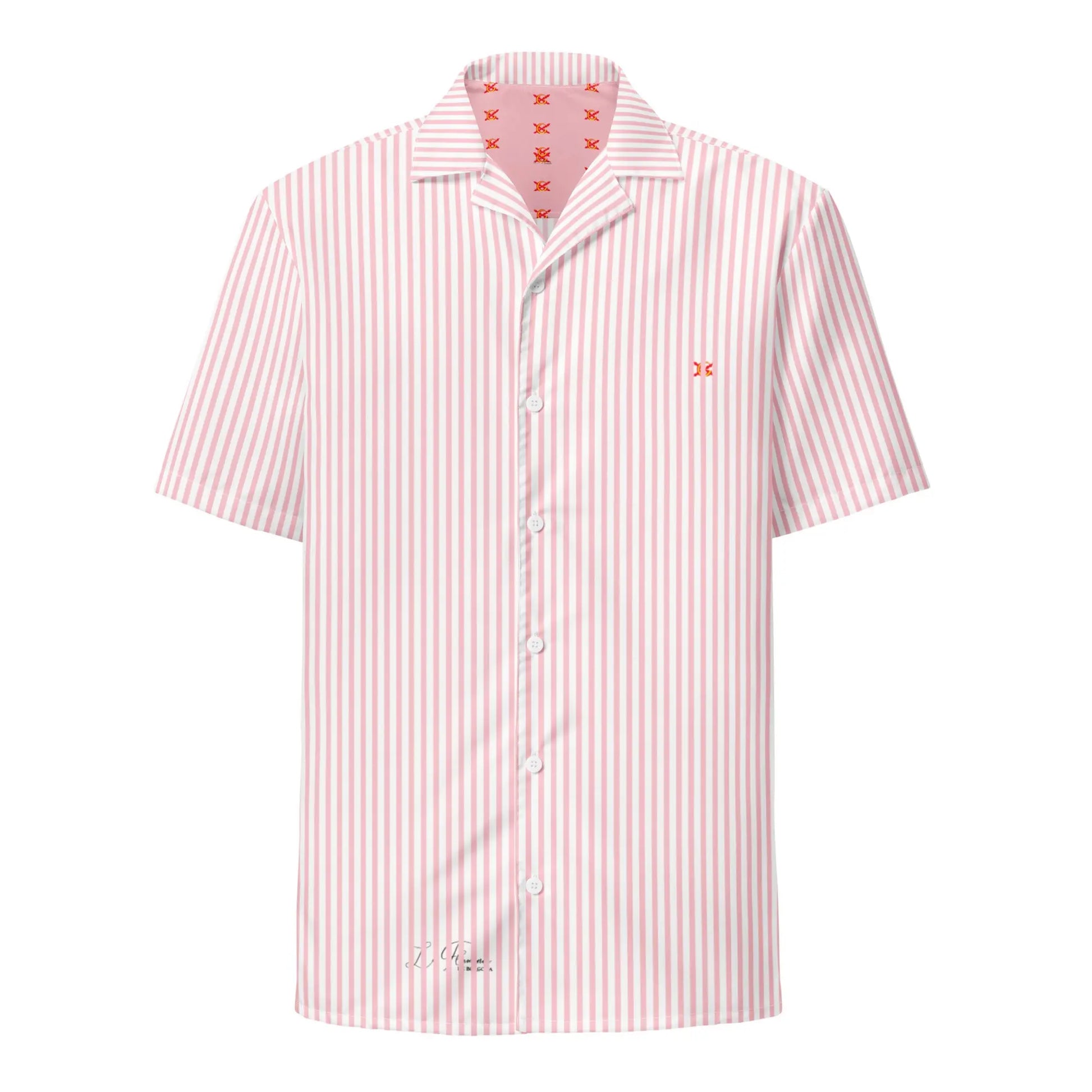 Comprar Camisa rayas rosas manga corta unisex Bandera España La Flamenca de Borgoña Patricia Muñoz VOX