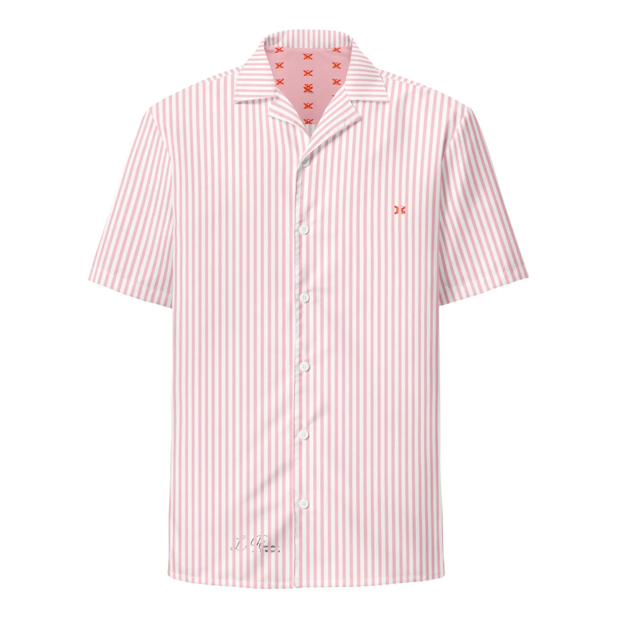 Comprar Camisa rayas rosas manga corta unisex Bandera España La Flamenca de Borgoña Patricia Muñoz VOX