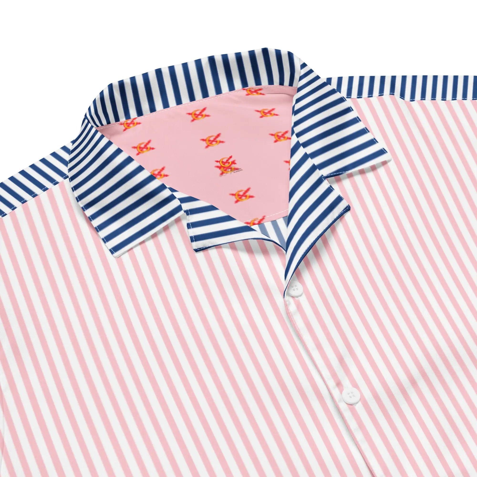 Comprar Camisa rayas rosas y azules manga corta unisex Bandera España La Flamenca de Borgoña Patricia Muñoz VOX