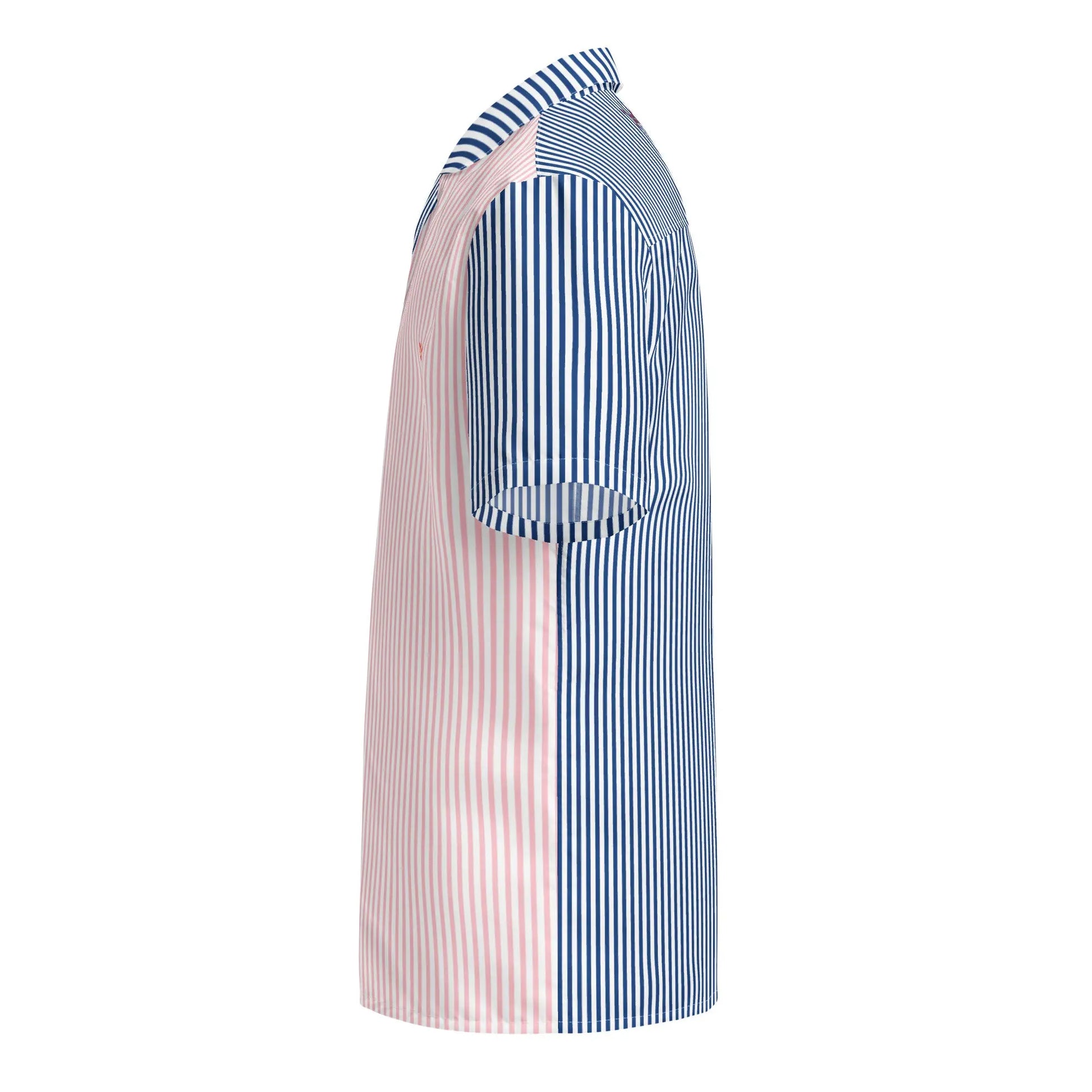 Comprar Camisa rayas rosas y azules manga corta unisex Bandera España La Flamenca de Borgoña Patricia Muñoz VOX