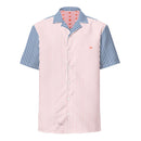 Comprar Camisa rayas rosas y azules manga corta unisex Bandera España La Flamenca de Borgoña Patricia Muñoz VOX