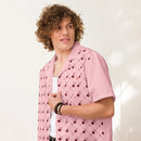 Comprar Camisa rosa geométrica manga corta unisex Bandera España La Flamenca de Borgoña Patricia Muñoz VOX