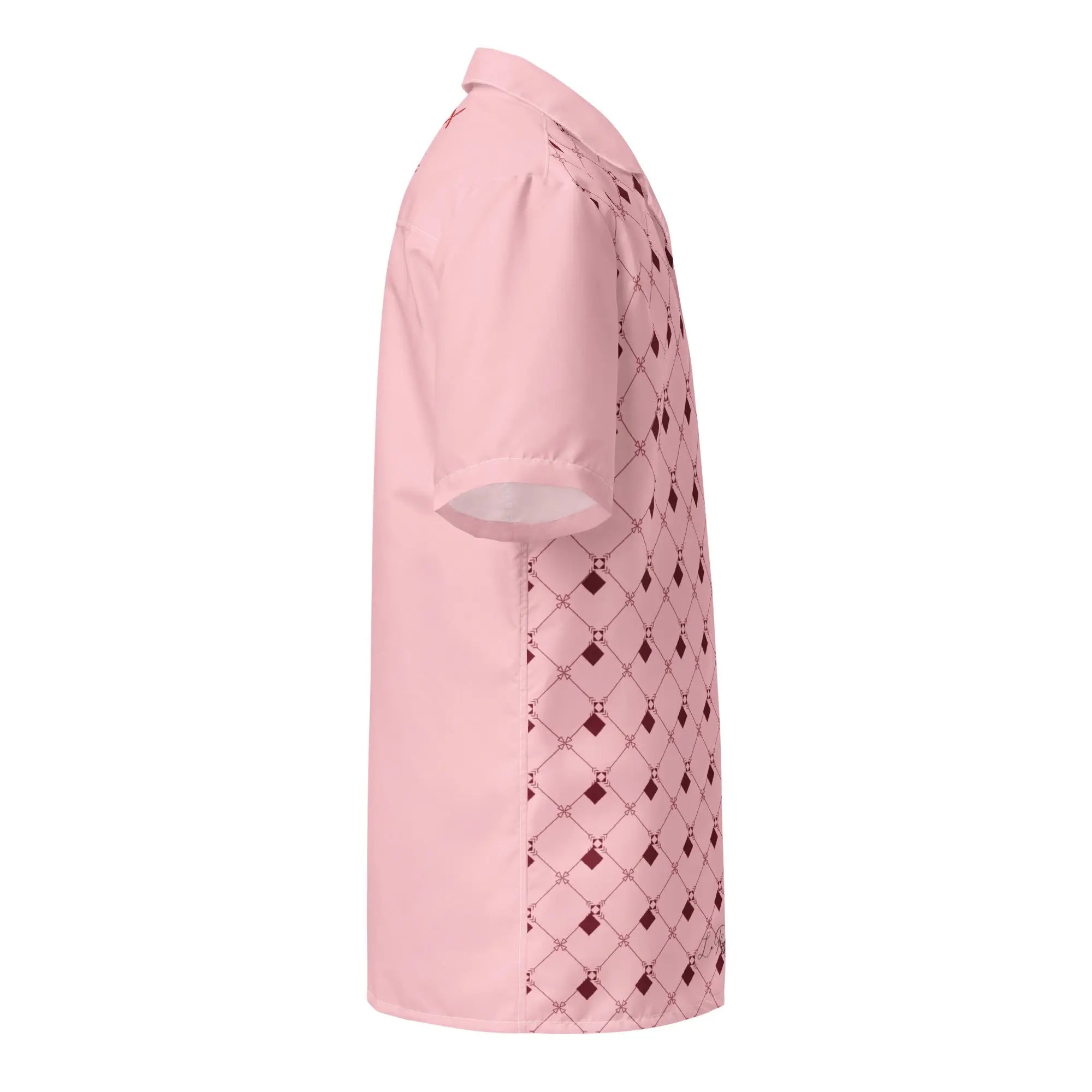 Comprar Camisa rosa geométrica manga corta unisex Bandera España La Flamenca de Borgoña Patricia Muñoz VOX