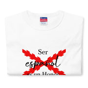 Comprar Camiseta Champion hombre "Ser español es un Honor" La Flamenca de Borgoña Bandera España