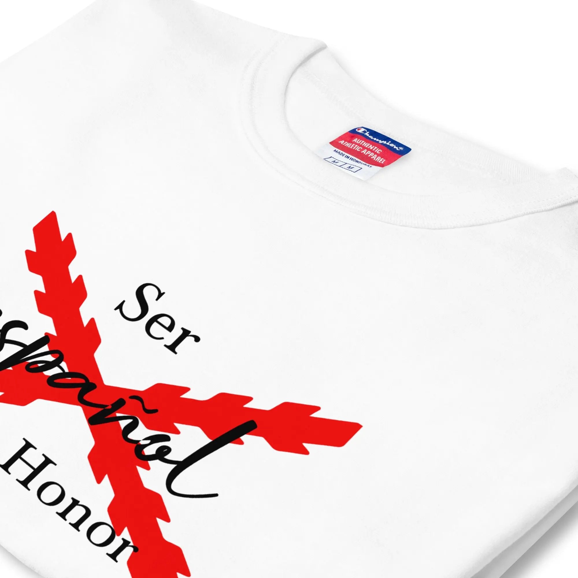 Comprar Camiseta Champion hombre "Ser español es un Honor" La Flamenca de Borgoña Bandera España