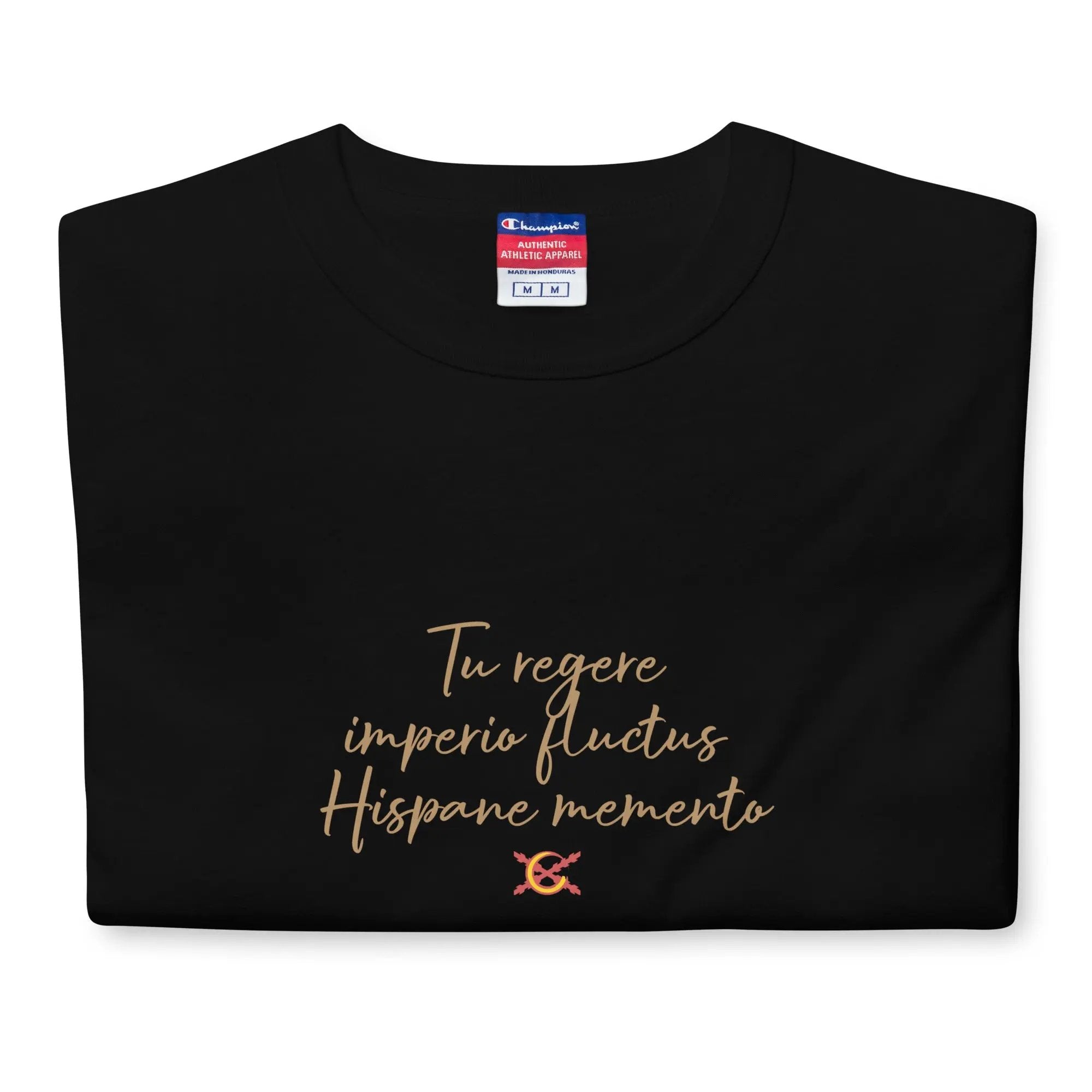 Comprar Camiseta Champion hombre "Tu regere imperio fluctus Hispane Memento" La Flamenca de Borgoña Bandera España