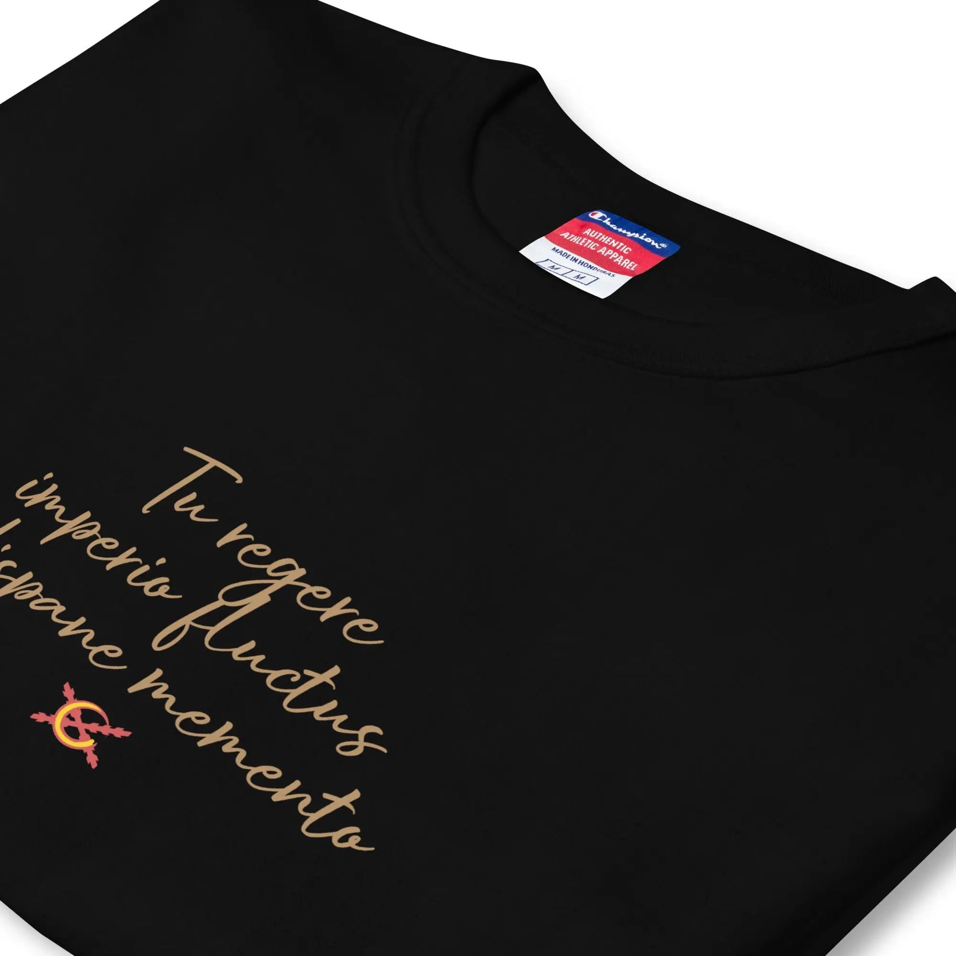 Comprar Camiseta Champion hombre "Tu regere imperio fluctus Hispane Memento" La Flamenca de Borgoña Bandera España