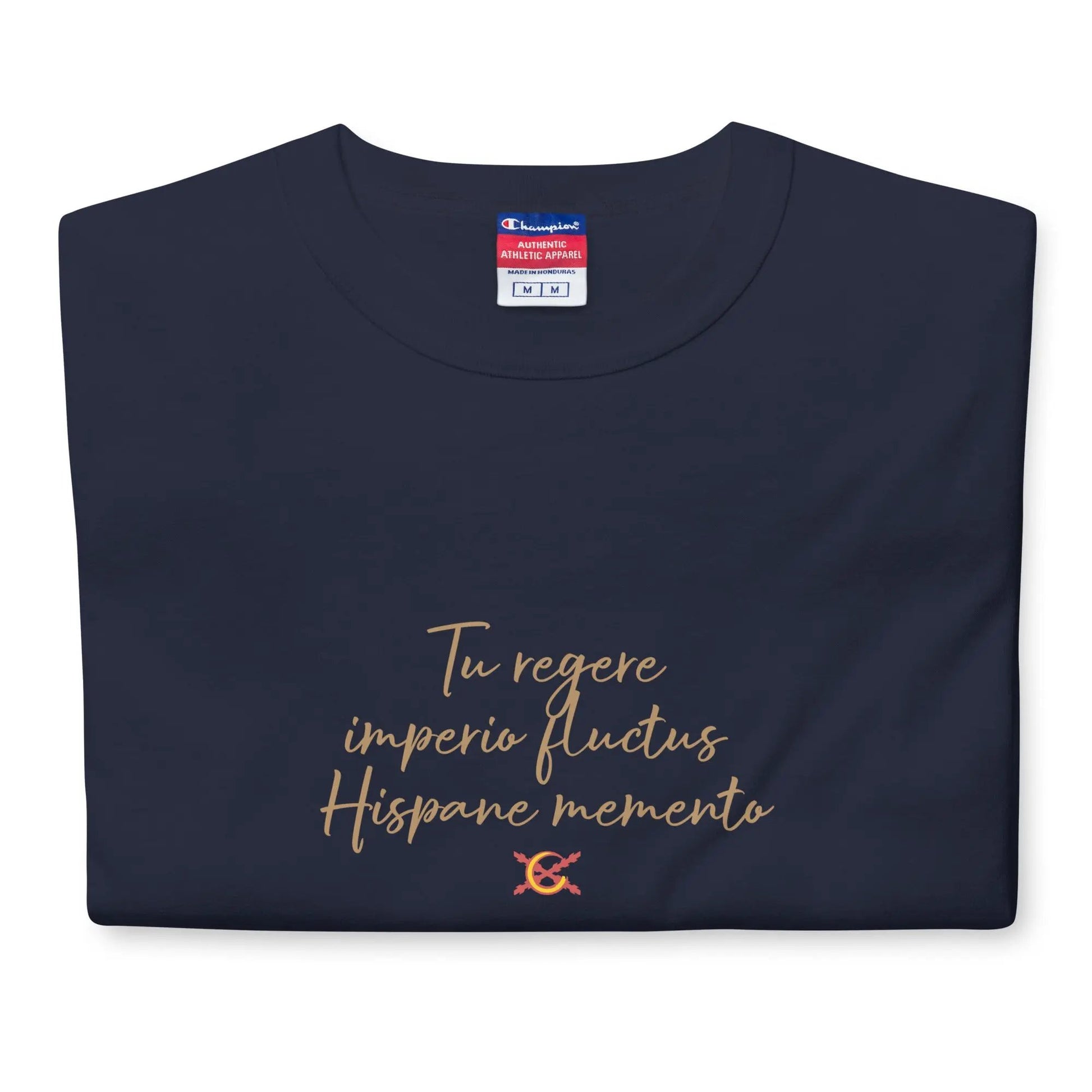 Comprar Camiseta Champion hombre "Tu regere imperio fluctus Hispane Memento" La Flamenca de Borgoña Bandera España