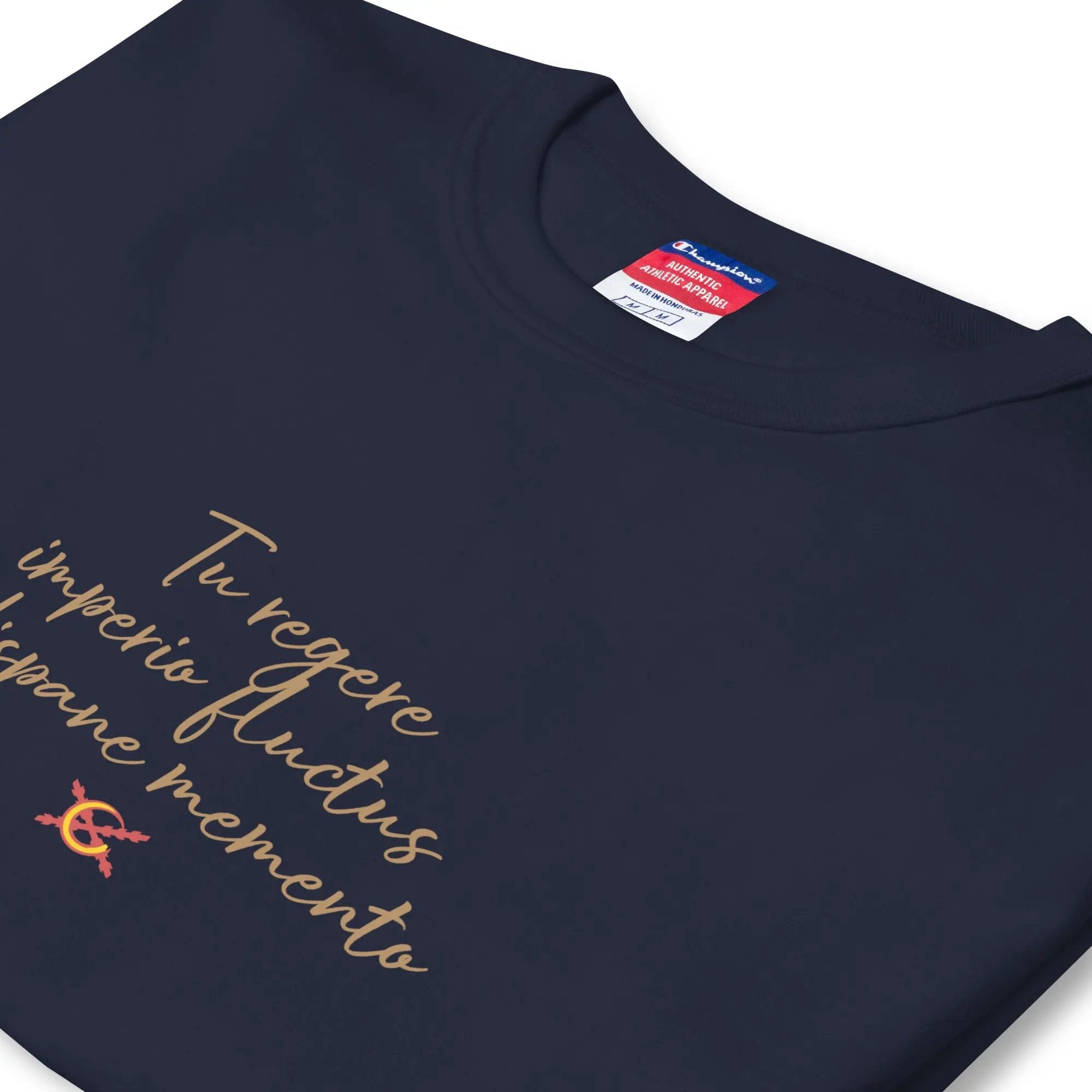Comprar Camiseta Champion hombre "Tu regere imperio fluctus Hispane Memento" La Flamenca de Borgoña Bandera España