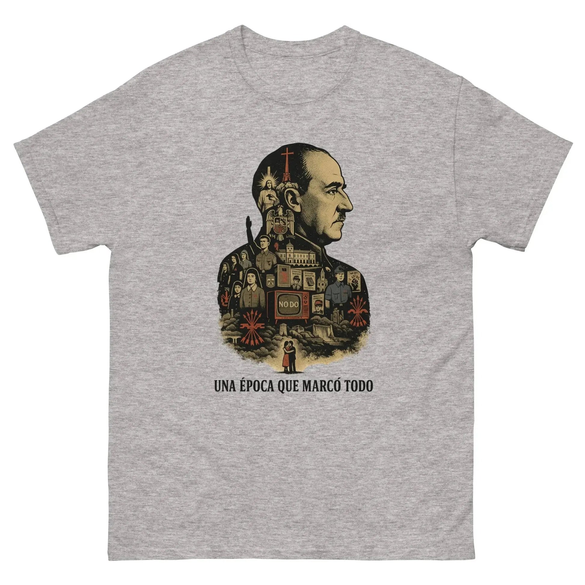 Comprar Camiseta Franco - La época que marcó todo - OFERTA blanco M La Flamenca de Borgoña Bandera España