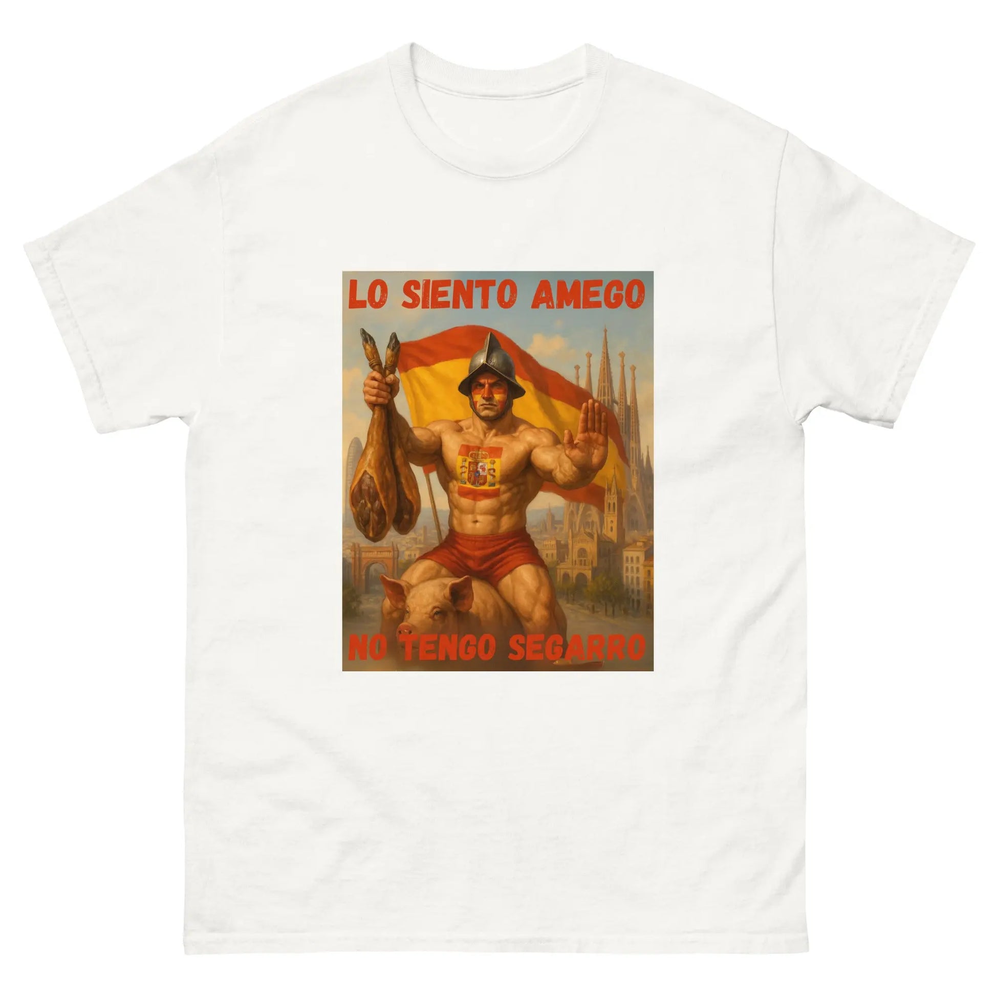 Comprar Camiseta "Lo siento amego, no tengo segarro" La Flamenca de Borgoña, Bandera de España, Cruz de Borgoña, Patricia Muñoz, VOX