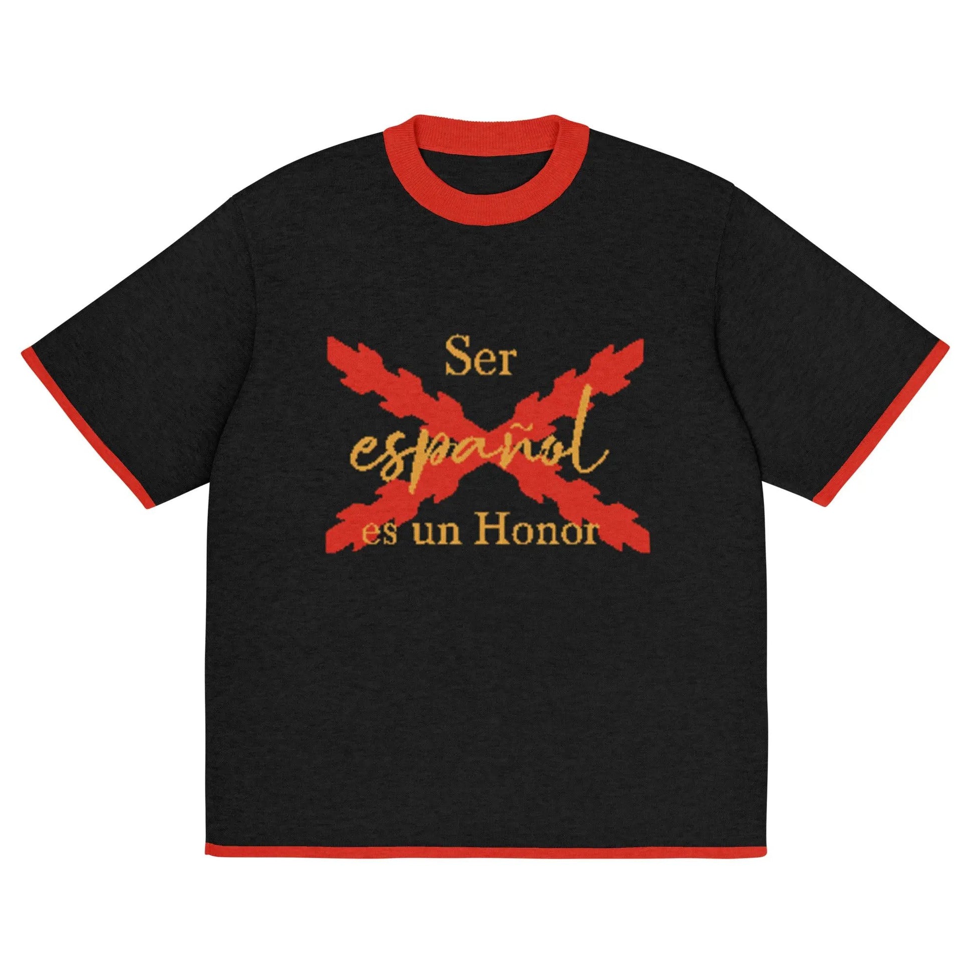 Comprar Camiseta clásica de punto "Ser español es un Honor" La Flamenca de Borgoña Bandera España