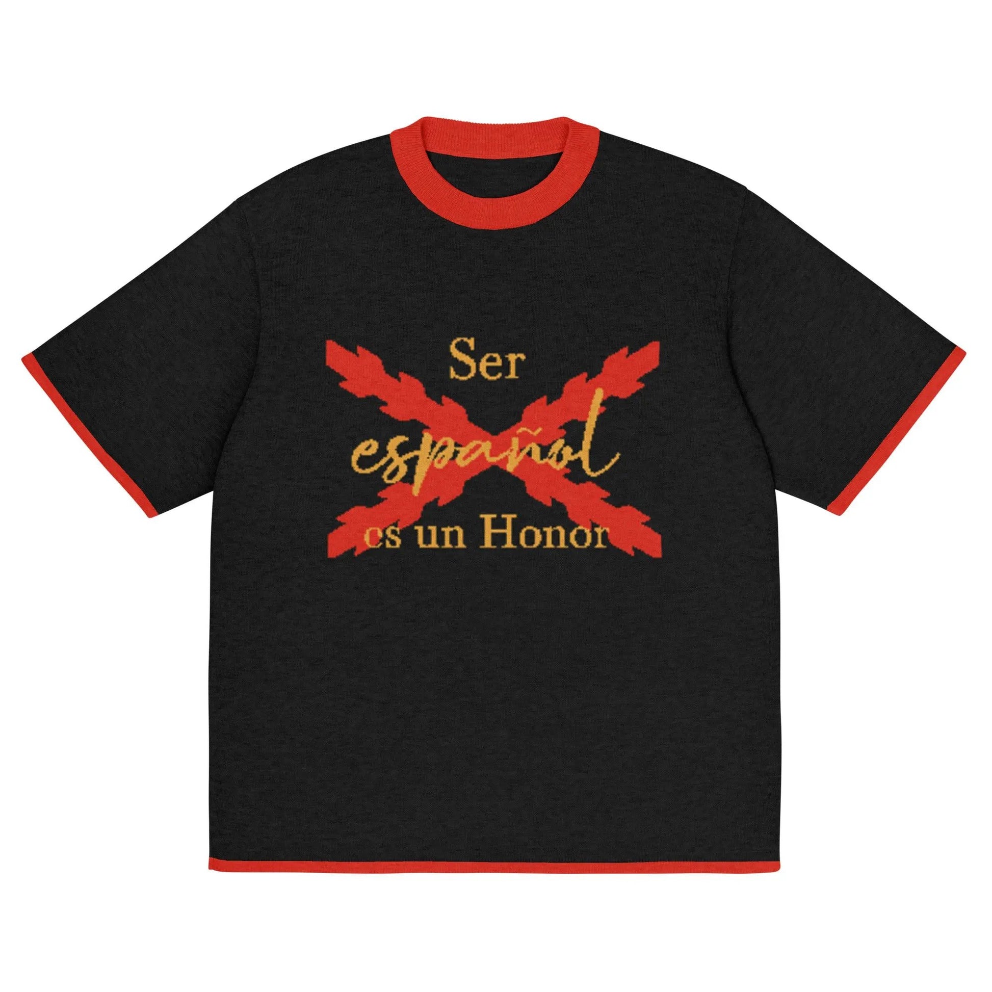 Comprar Camiseta clásica de punto "Ser español es un Honor" La Flamenca de Borgoña Bandera España