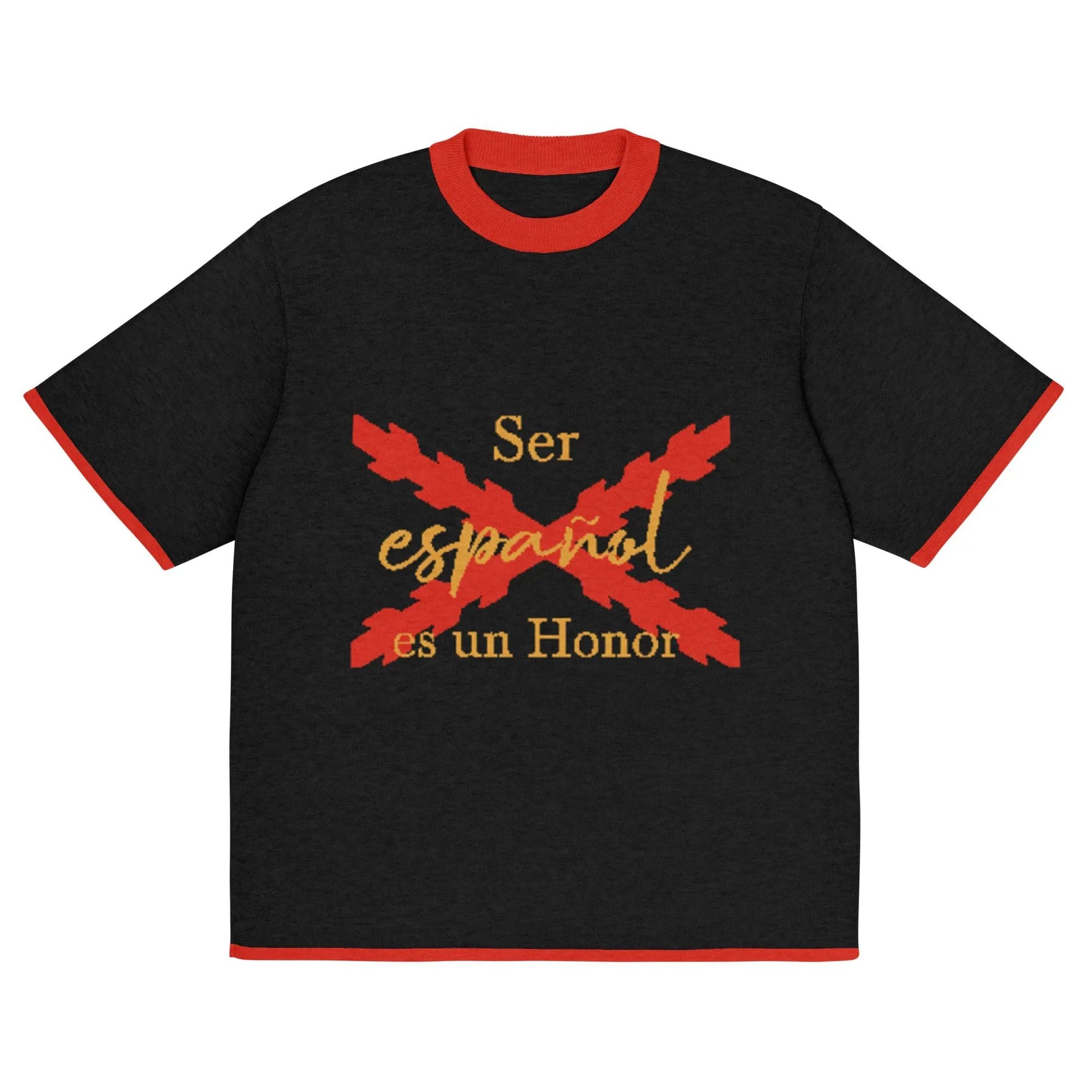 Comprar Camiseta clásica de punto "Ser español es un Honor" La Flamenca de Borgoña Bandera España