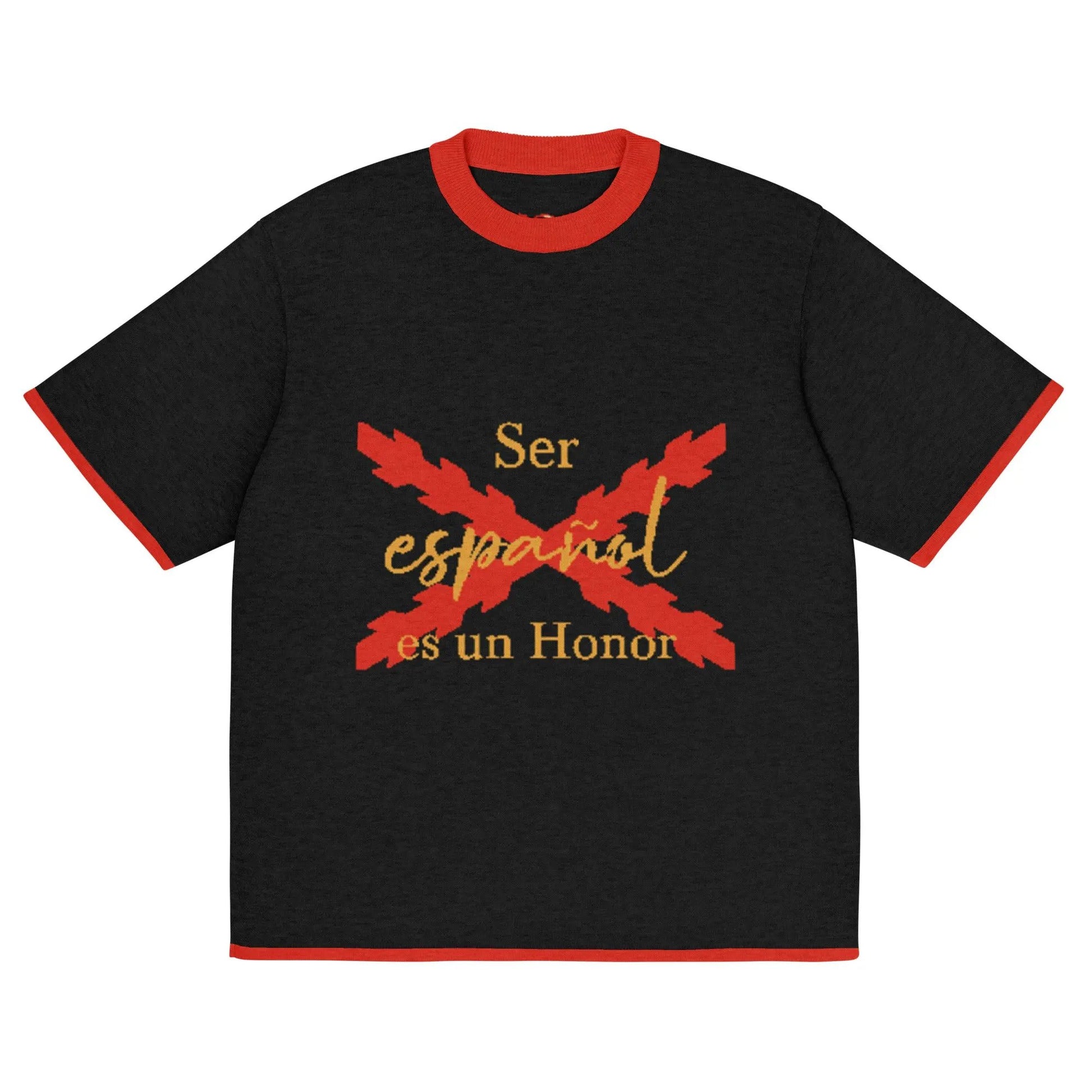 Comprar Camiseta clásica de punto "Ser español es un Honor" La Flamenca de Borgoña Bandera España