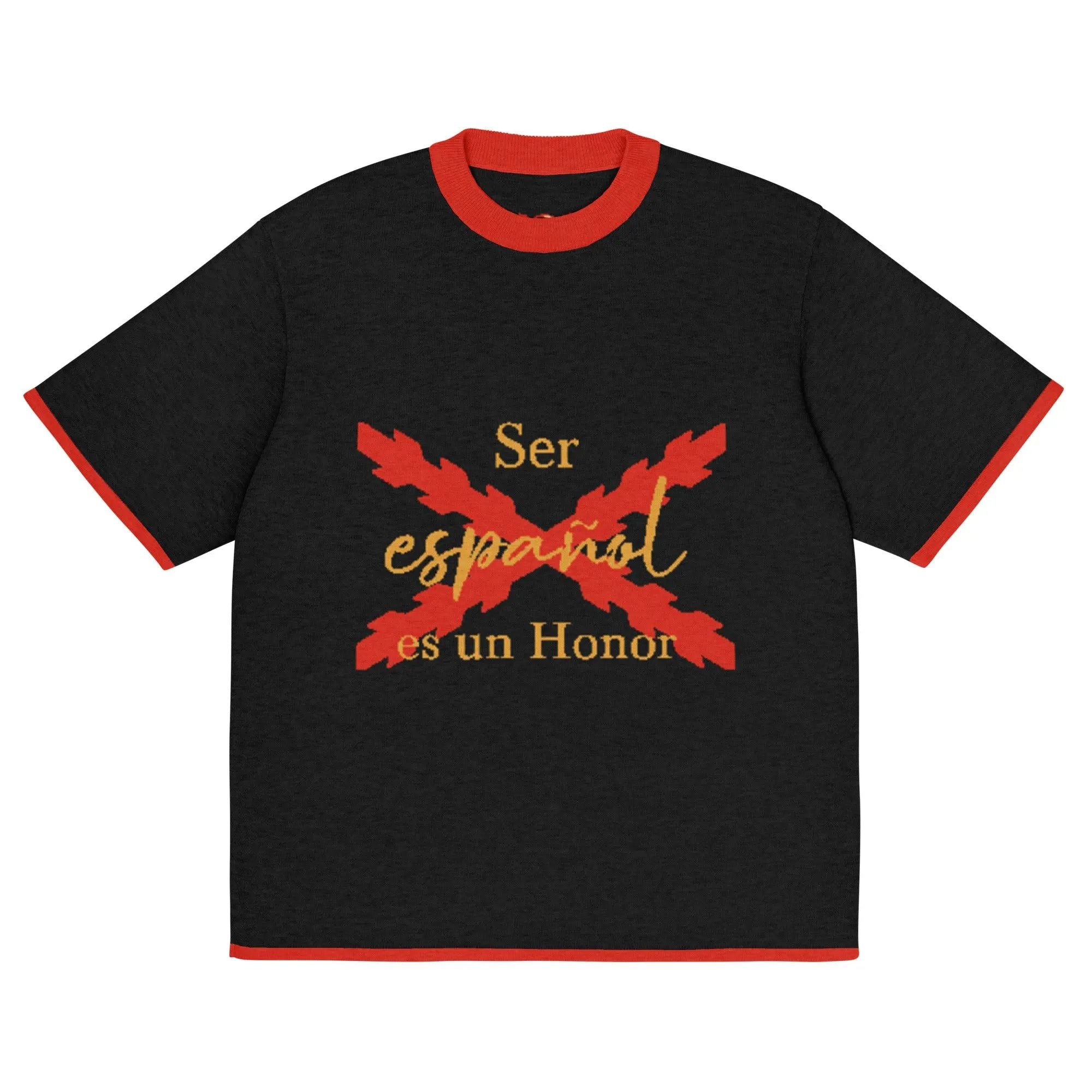 Comprar Camiseta clásica de punto "Ser español es un Honor" La Flamenca de Borgoña Bandera España