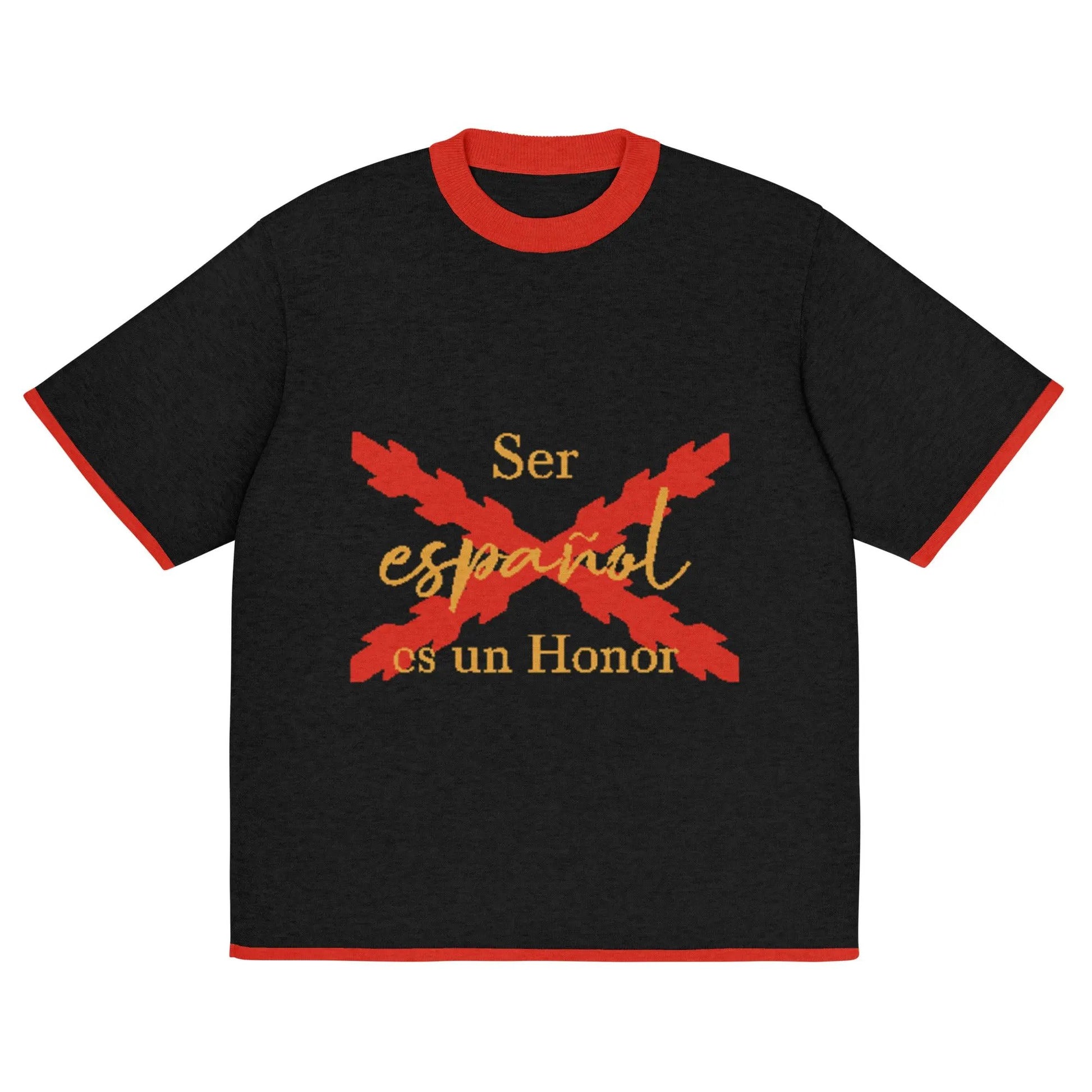 Comprar Camiseta clásica de punto "Ser español es un Honor" La Flamenca de Borgoña Bandera España