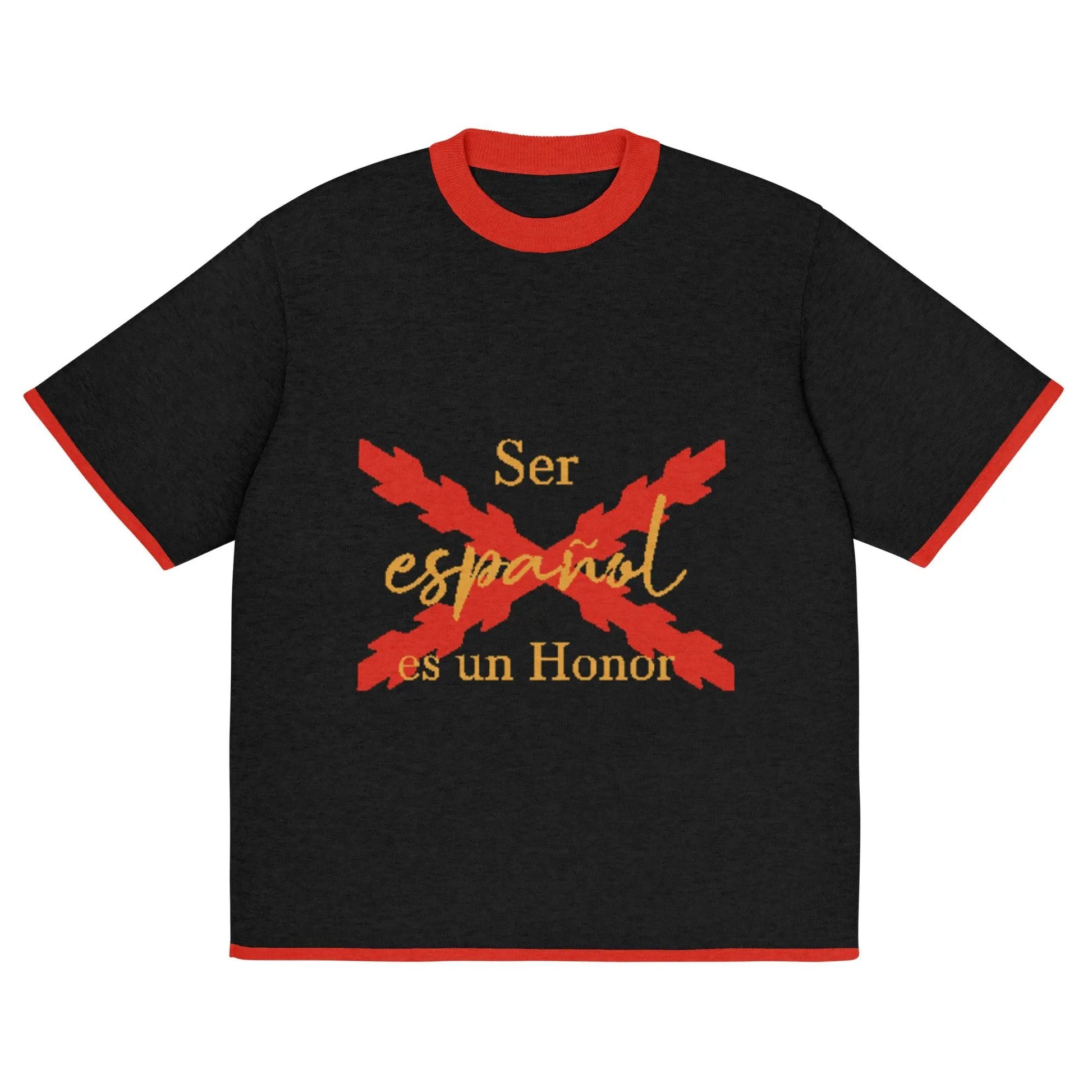 Comprar Camiseta clásica de punto "Ser español es un Honor" La Flamenca de Borgoña Bandera España