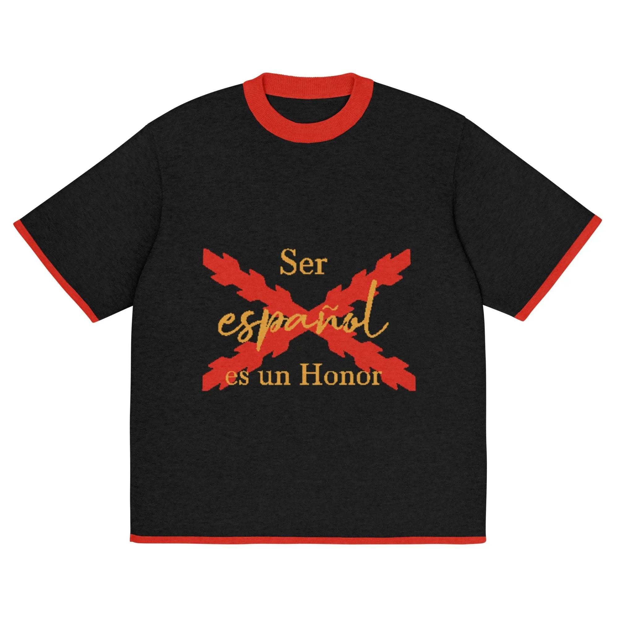 Comprar Camiseta clásica de punto "Ser español es un Honor" La Flamenca de Borgoña Bandera España