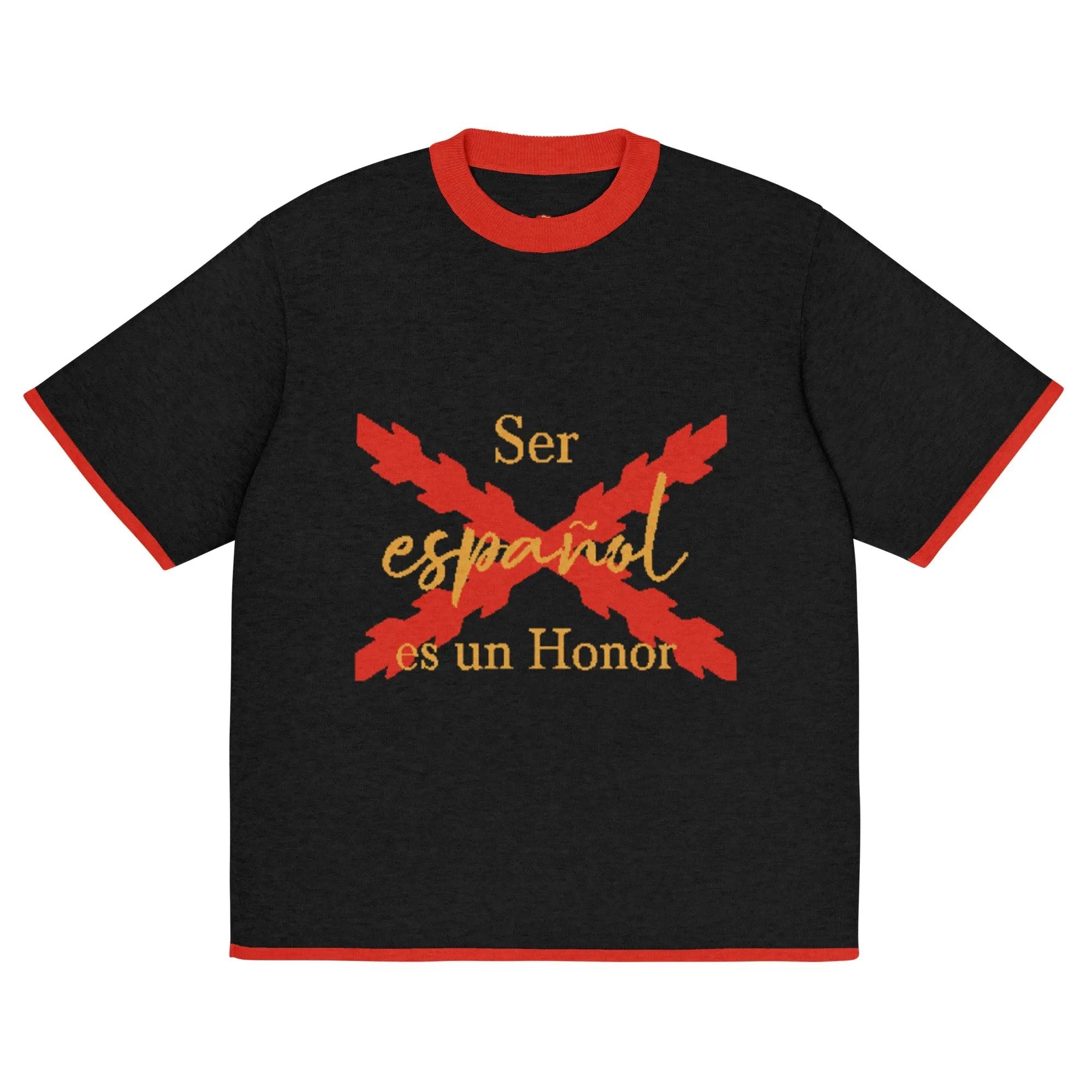 Comprar Camiseta clásica de punto "Ser español es un Honor" La Flamenca de Borgoña Bandera España