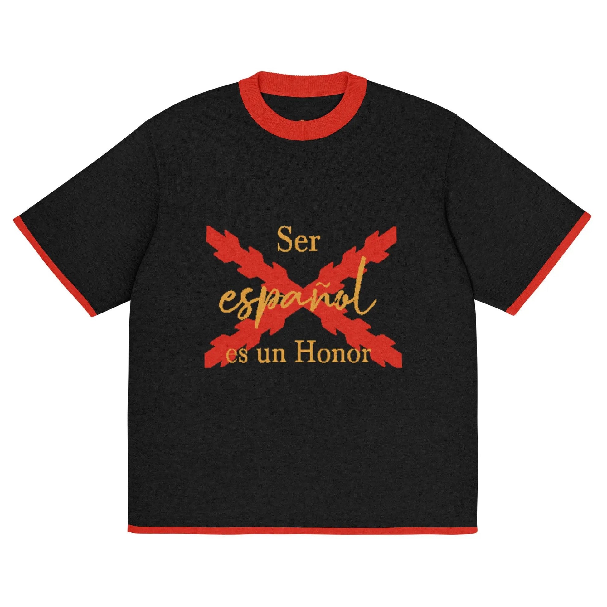 Comprar Camiseta clásica de punto "Ser español es un Honor" La Flamenca de Borgoña Bandera España