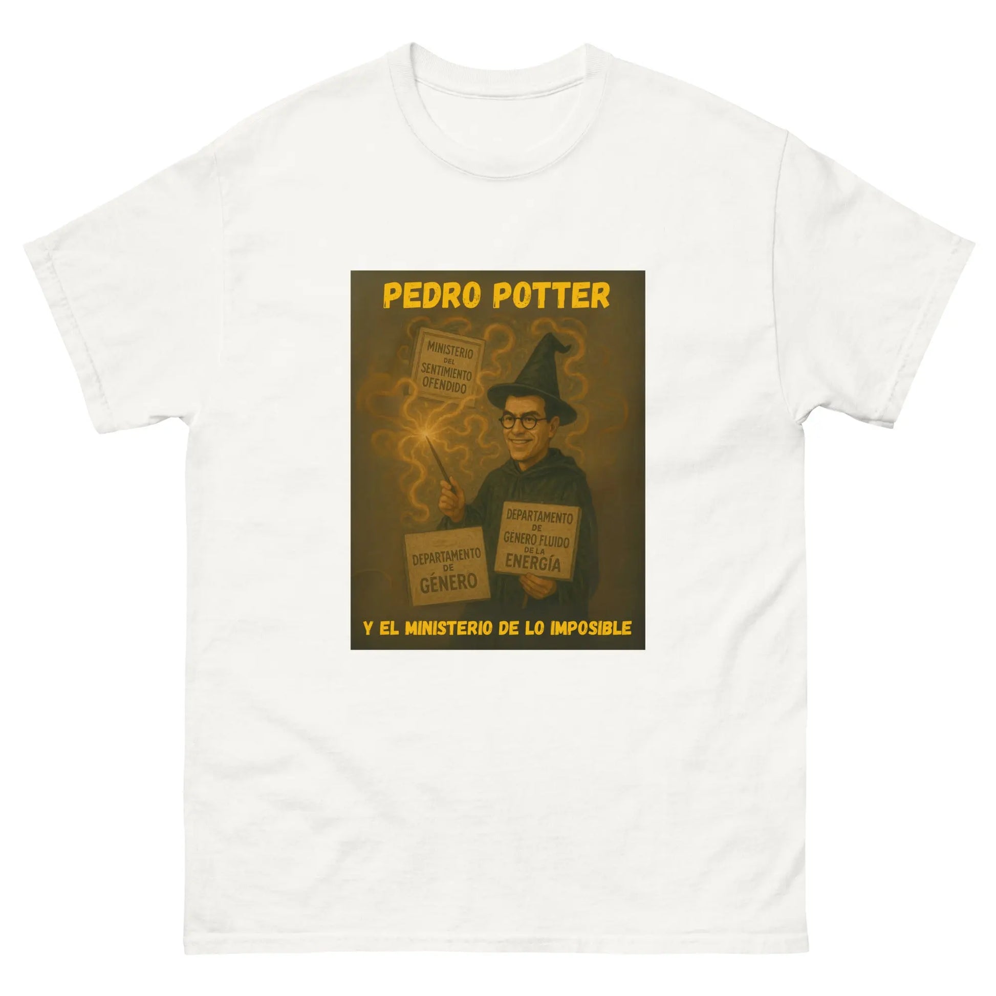 Comprar Camiseta "Pedro Potter y el Ministerio de lo imposible" Bandera España La Flamenca de Borgoña Patricia Muñoz VOX