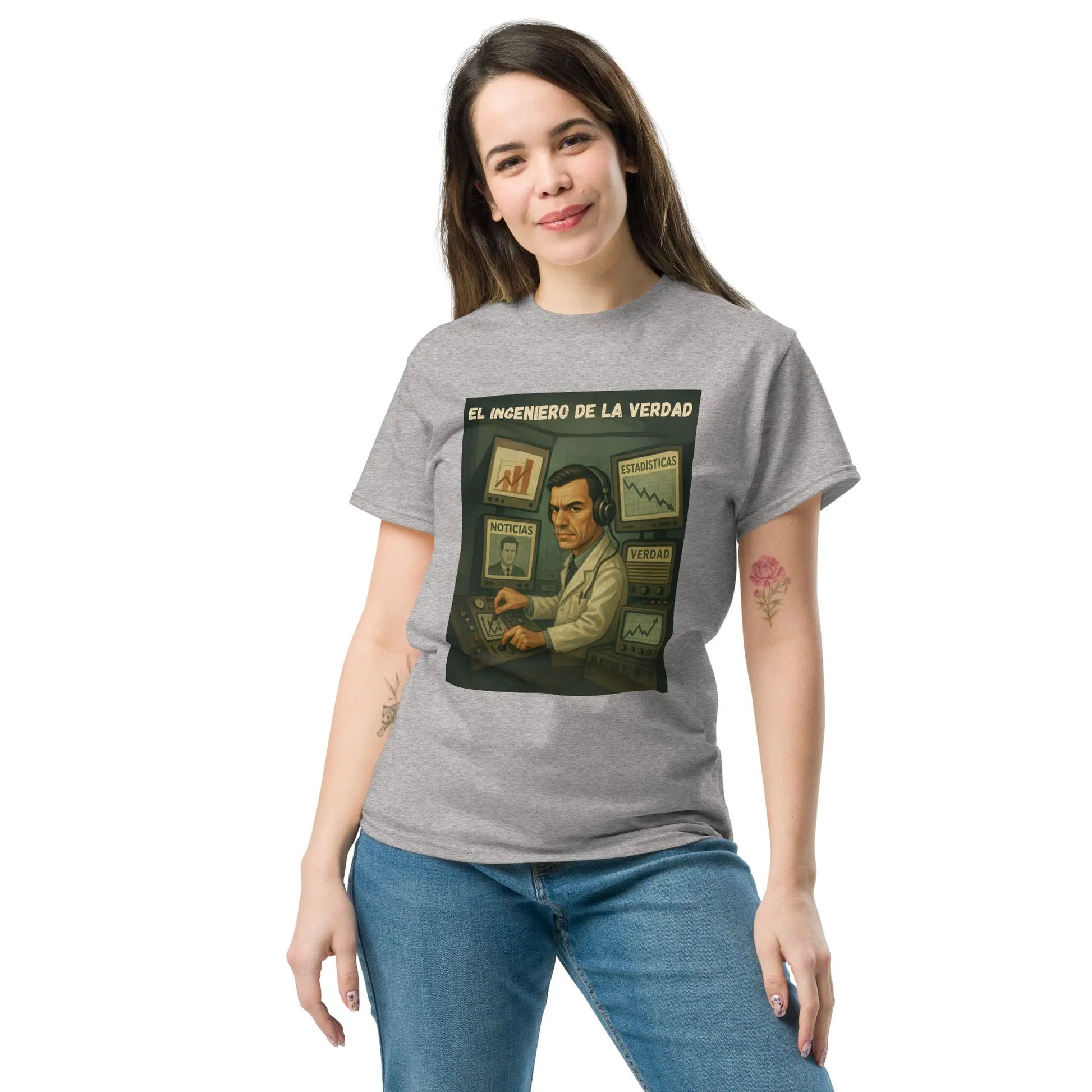 Comprar Camiseta "El ingeniero de la Verdad" Bandera España La Flamenca de Borgoña Patricia Muñoz VOX