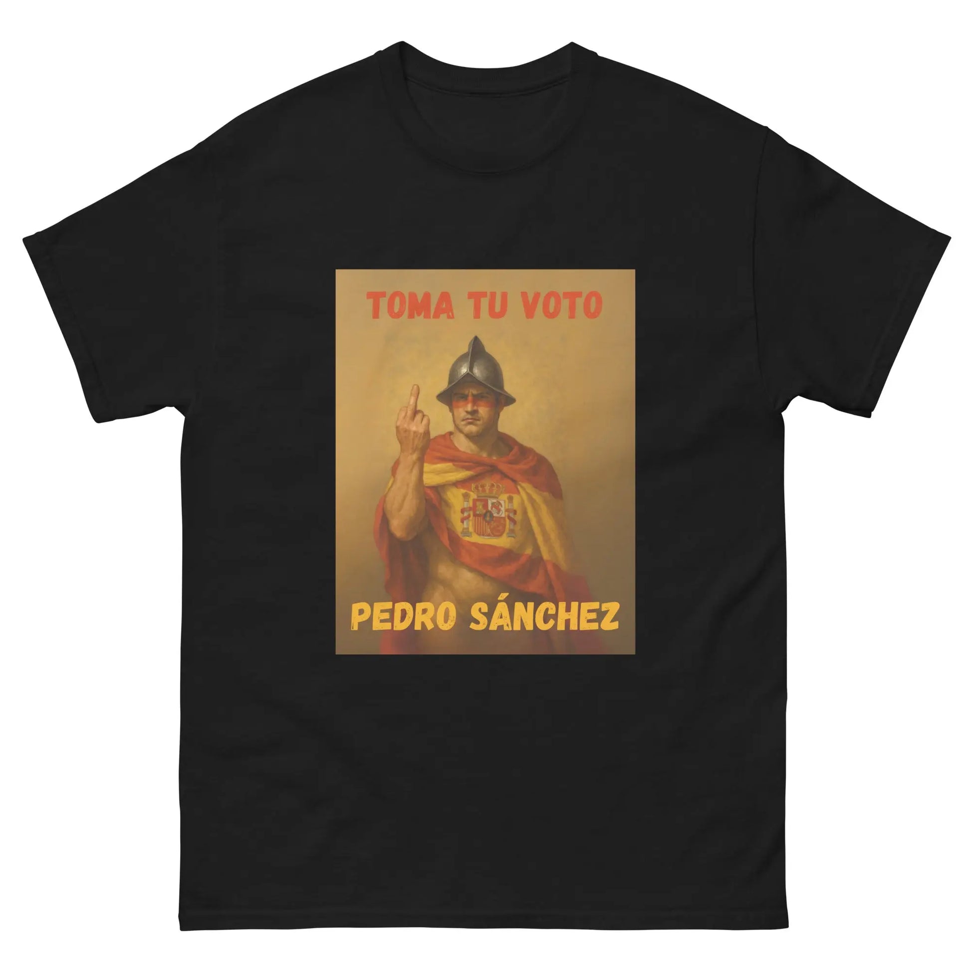 Comprar Camiseta "Toma tu voto Pedro Sánchez" Bandera España La Flamenca de Borgoña Patricia Muñoz VOX