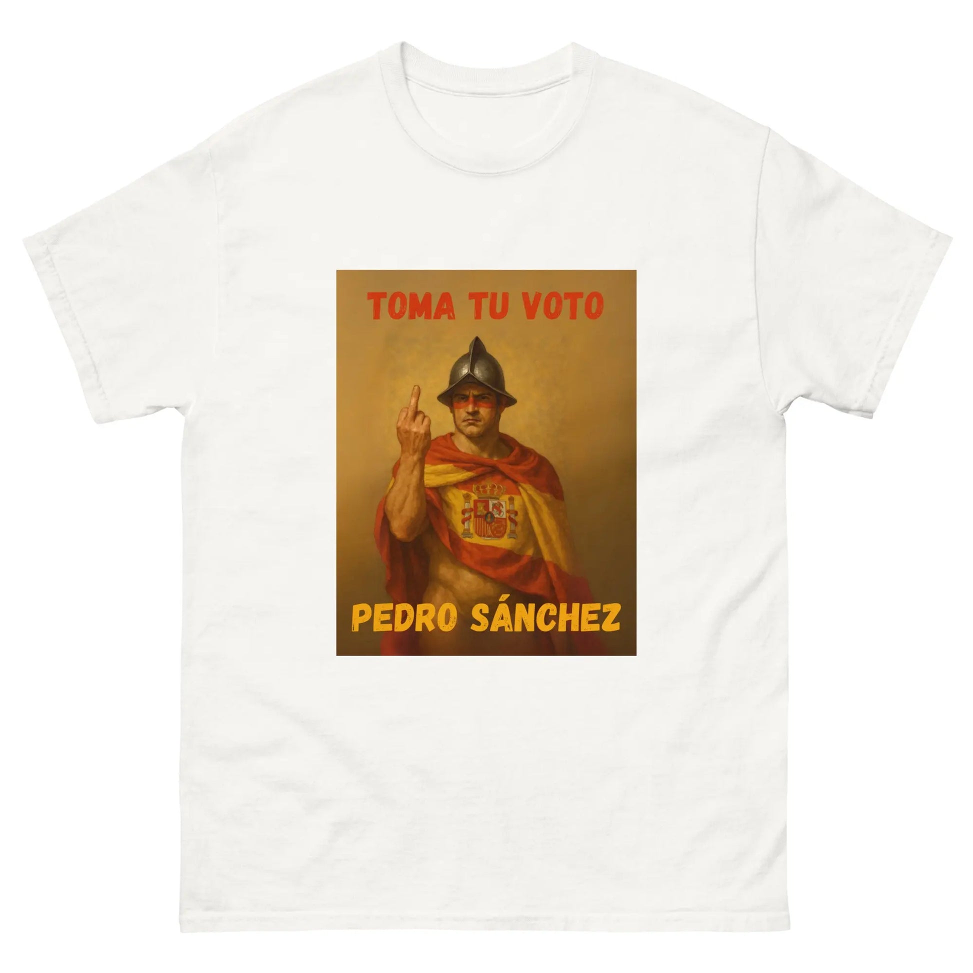 Comprar Camiseta "Toma tu voto Pedro Sánchez" Bandera España La Flamenca de Borgoña Patricia Muñoz VOX
