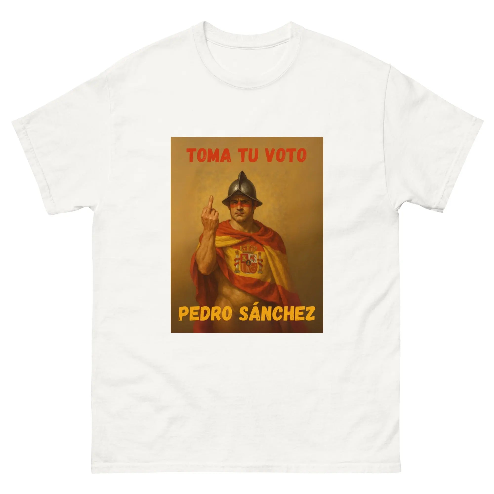 Comprar Camiseta "Toma tu voto Pedro Sánchez" Bandera España La Flamenca de Borgoña Patricia Muñoz VOX