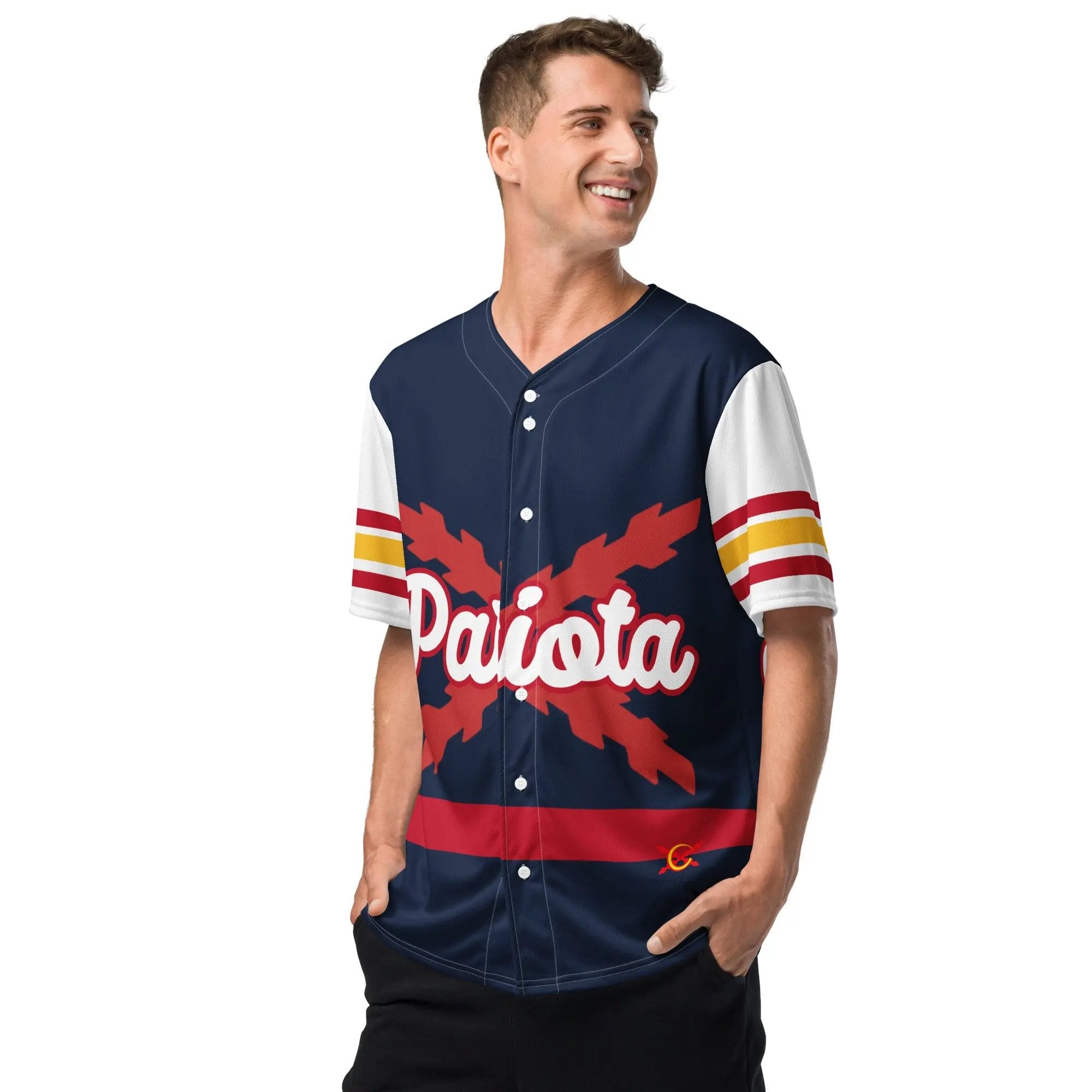 Comprar Camiseta de béisbol reciclada "Patriota Español" La Flamenca de Borgoña Bandera España