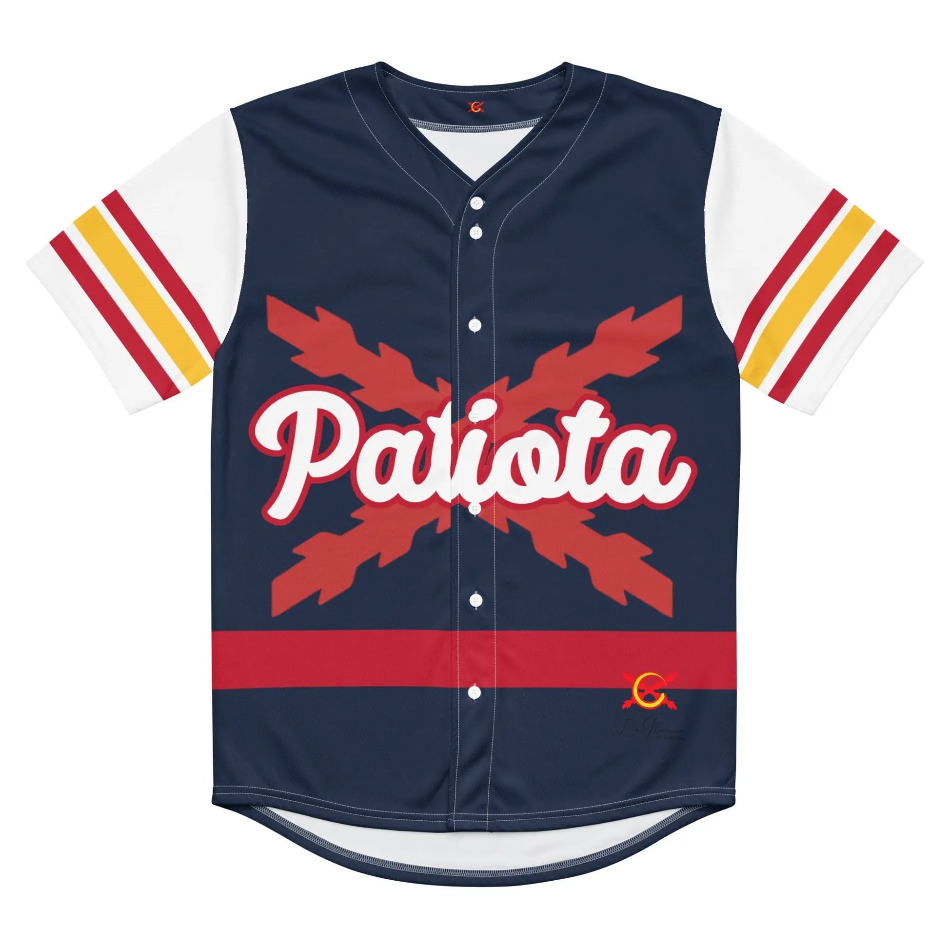 Comprar Camiseta de béisbol reciclada "Patriota Español" La Flamenca de Borgoña Bandera España